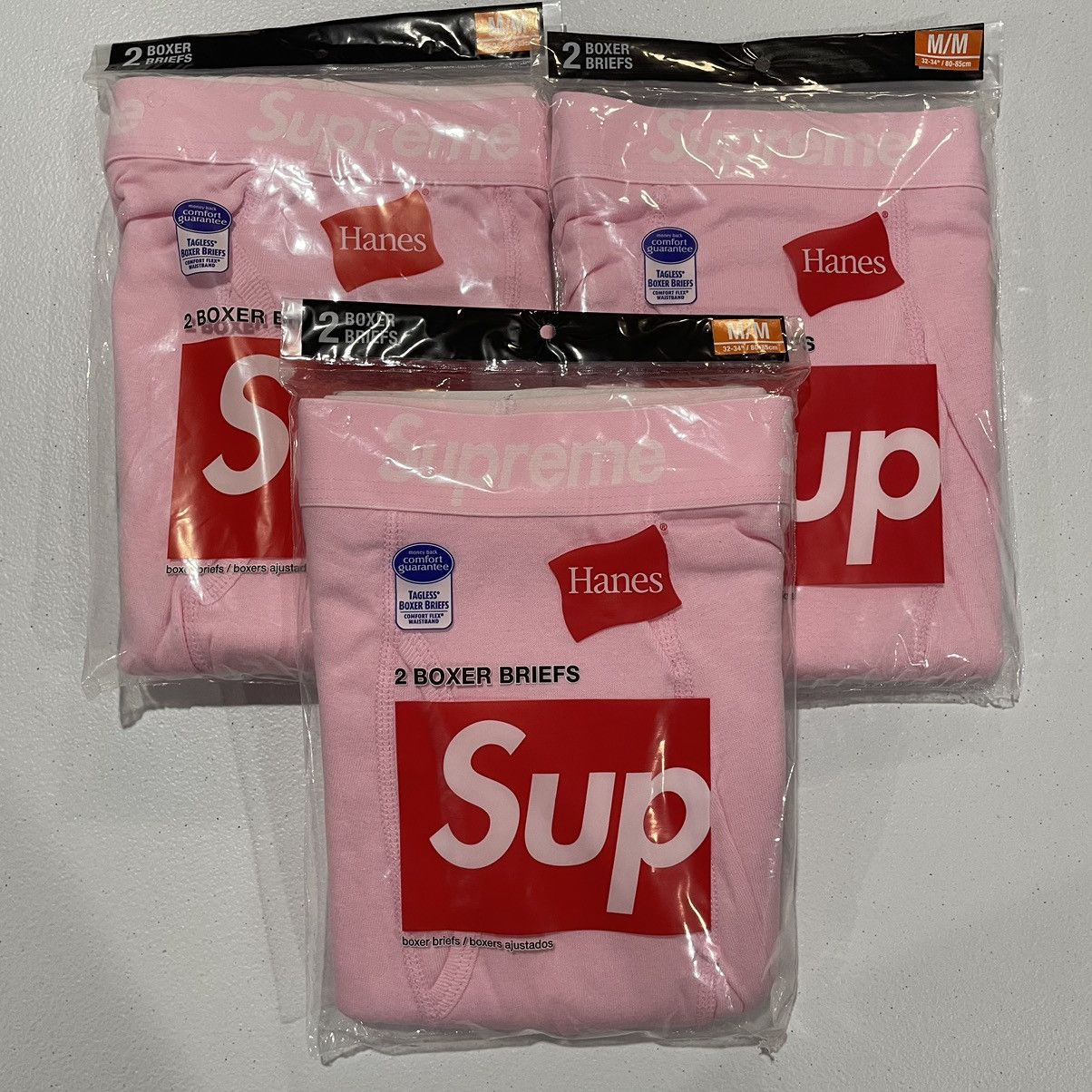 image of Hanes Boxers M in Pink, Men's (Size 34)
