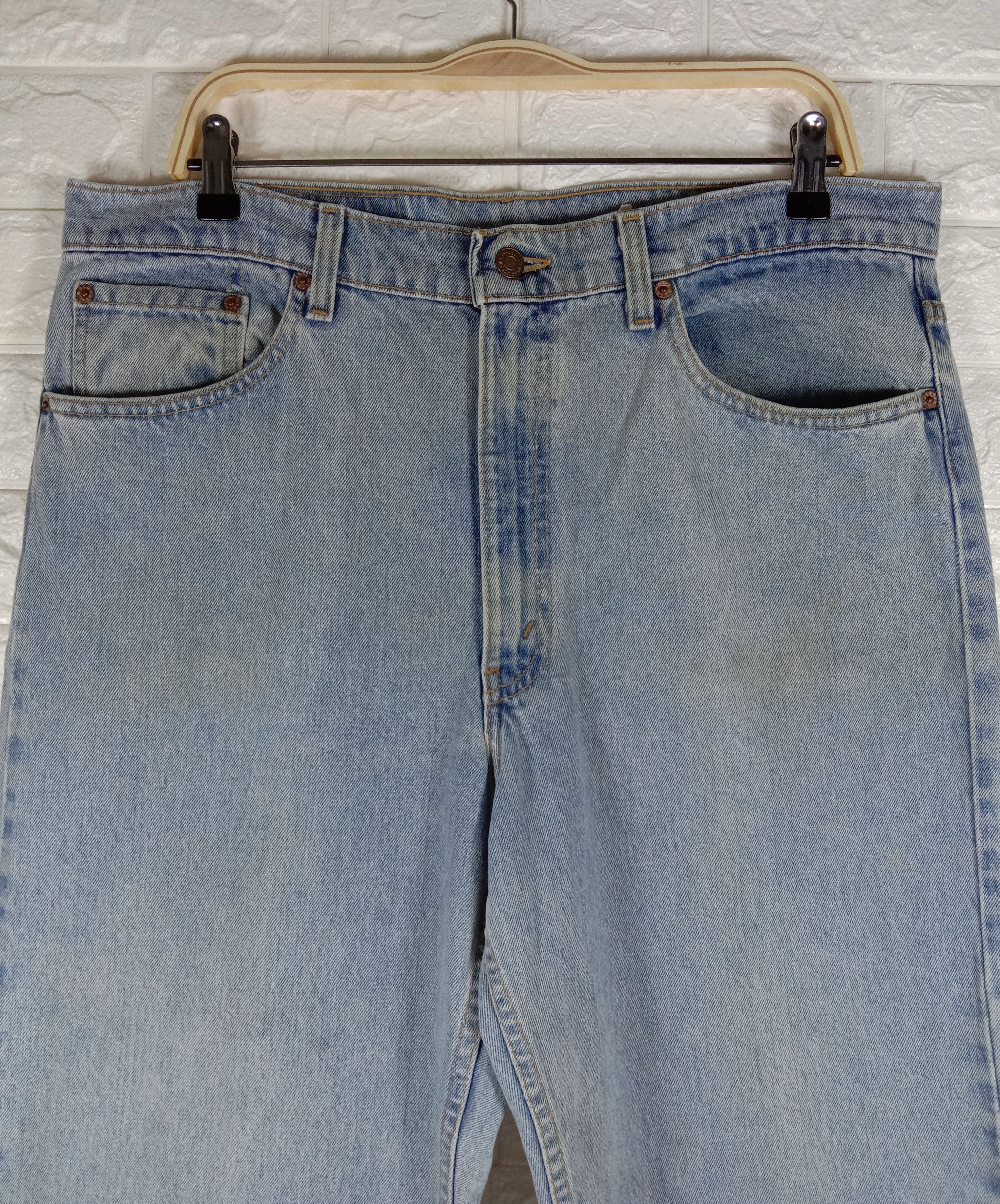 Levi's Vintage 90s Levi’s 555 Jeans Light Wash Relaxed Fit Denim Size US 38 / EU 54 - 2 Thumbnail