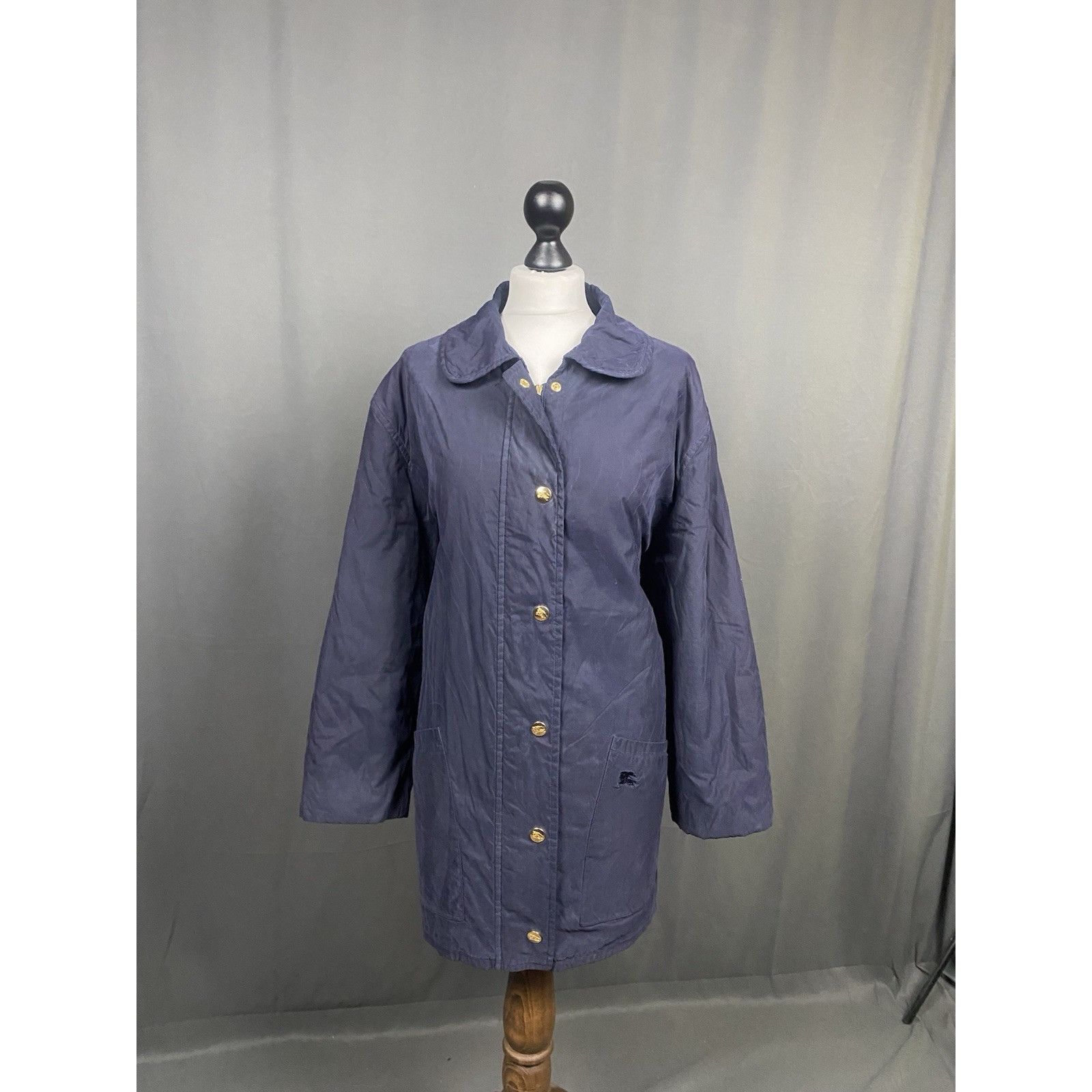 Burberry Burberry Nova Check Lining Vintage Women's Blue Quilted Jack Size XL / US 12-14 / IT 48-50 - 2 Thumbnail