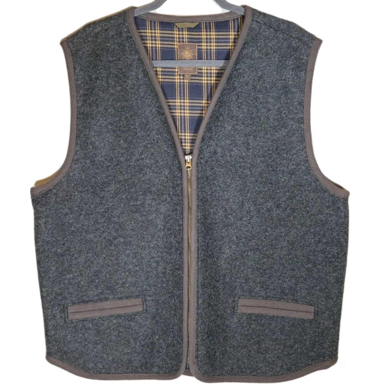 The Territory Ahead The Territory Ahead Wool Blend Full Zip Vest Charcoal Gray Lined Men XL Size US XL / EU 56 / 4 - 2 Thumbnail
