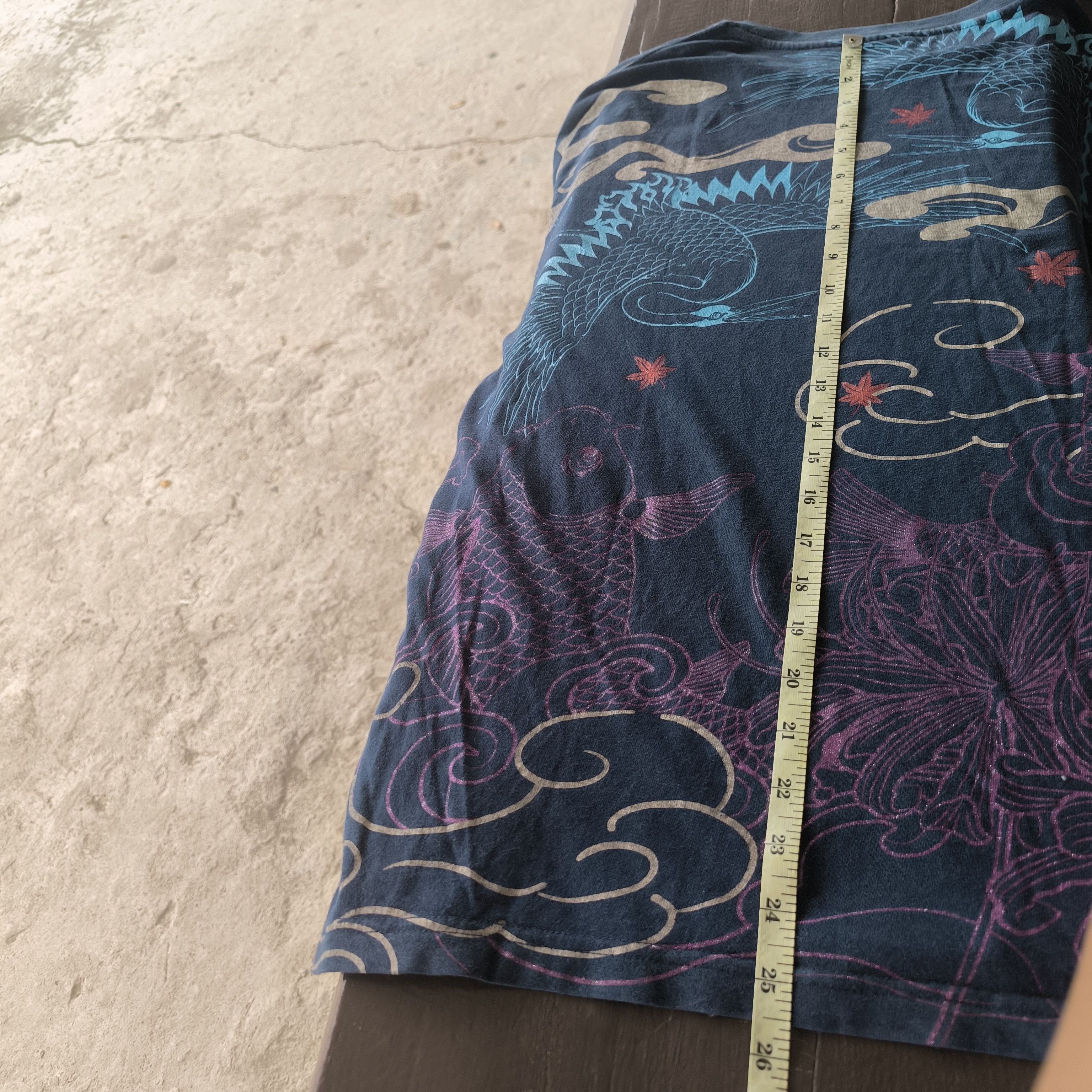 Japanese Brand Vtg japanese long slevee Sukajan koi & stork desaign Size US S / EU 44-46 / 1 - 11 Thumbnail