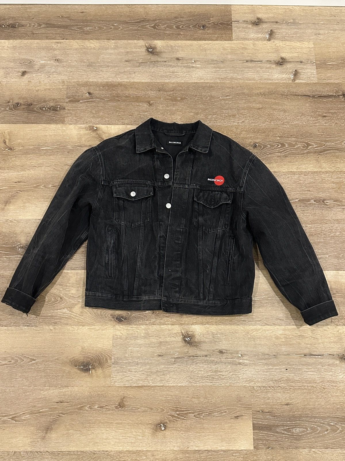 Balenciaga Mastercard Logo Denim Jacket