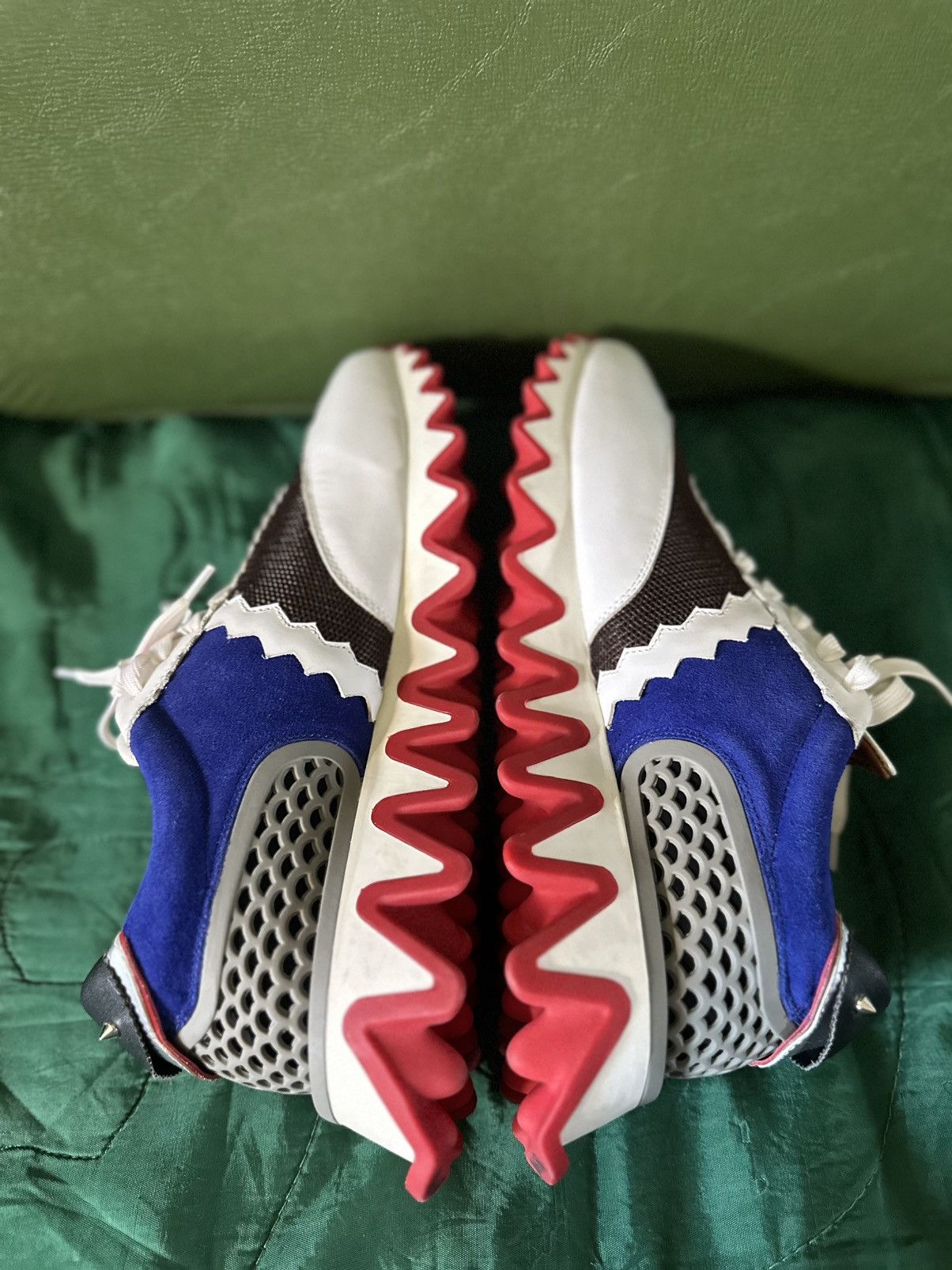 Christian Louboutin Christian Louboutin Loubishark Mix-Media Red Sole Sneakers Size US 11 / EU 44 - 5 Thumbnail