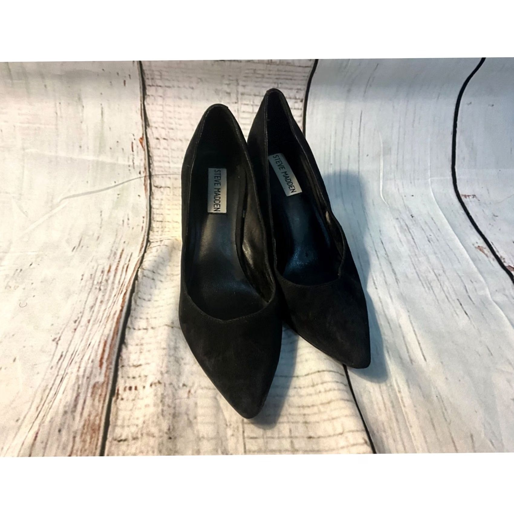 Steve Madden Steve Madden Black Suede Heels Pump Women 7.5 Ultra High Stiletto Closed Toe Slip On Leather Lining Party/Cocktail Size US 6 / IT 36 - 4 Thumbnail