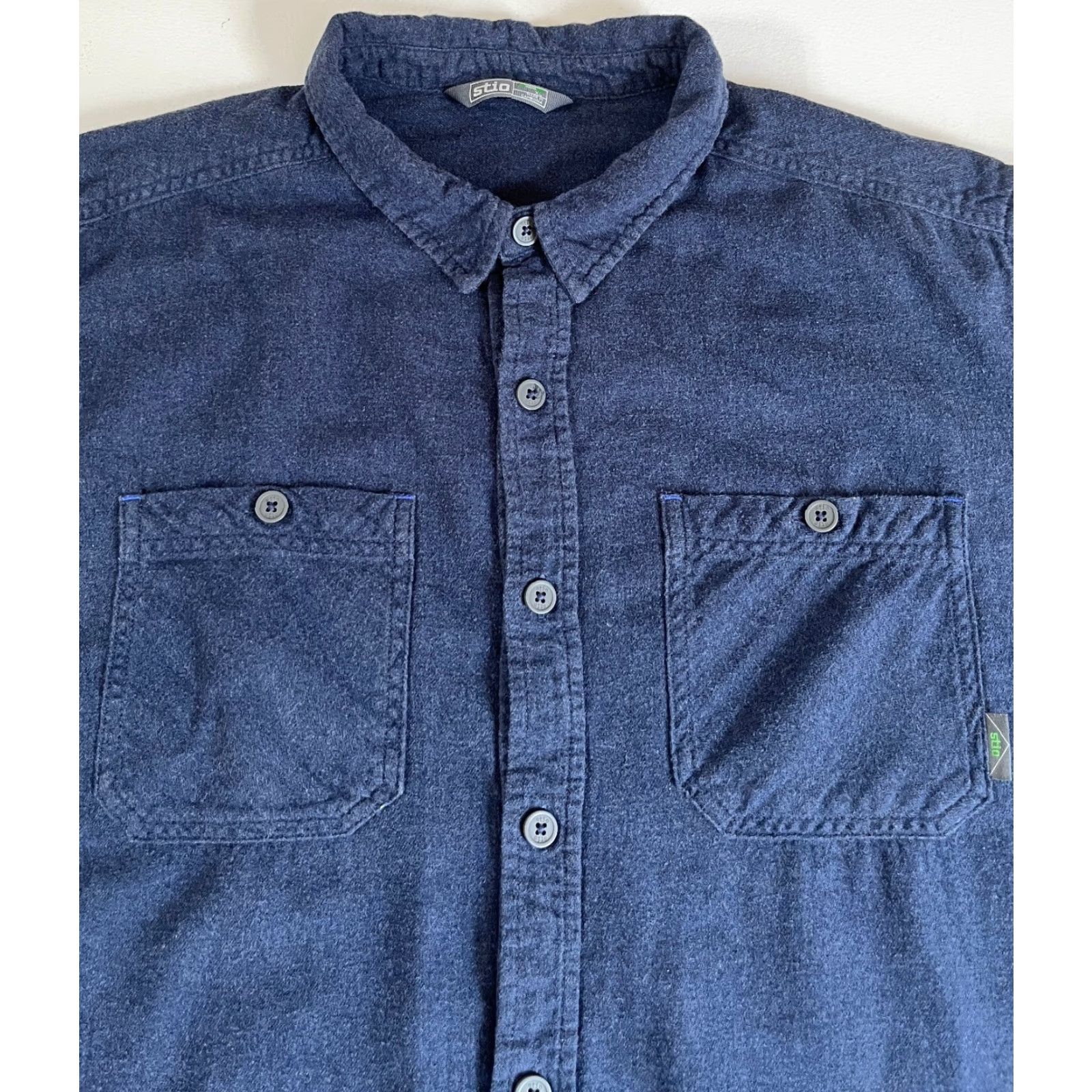 Vintage Stio Men’s Miter Lightweight Flannel Shirt XL Blue Cotton Organic Size US XL / EU 56 / 4 - 4 Thumbnail