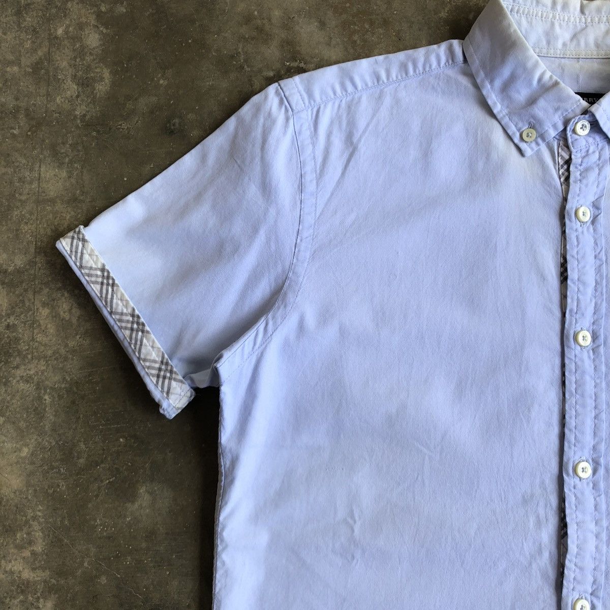 Burberry Vintage Burberry Black Label Pocket Logo Shirt Blue Luxury Size US M / EU 48-50 / 2 - 6 Thumbnail