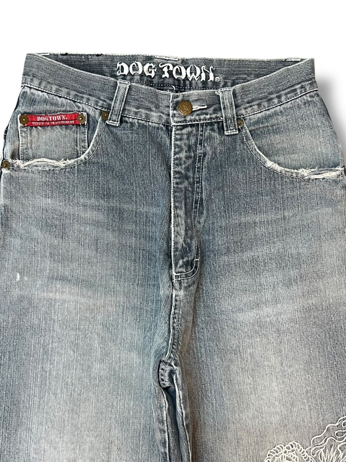 Dogtown Rare Baggy Vintage 90s Dogtown Black Dragon - Embroidered Size US 31 - 4 Thumbnail