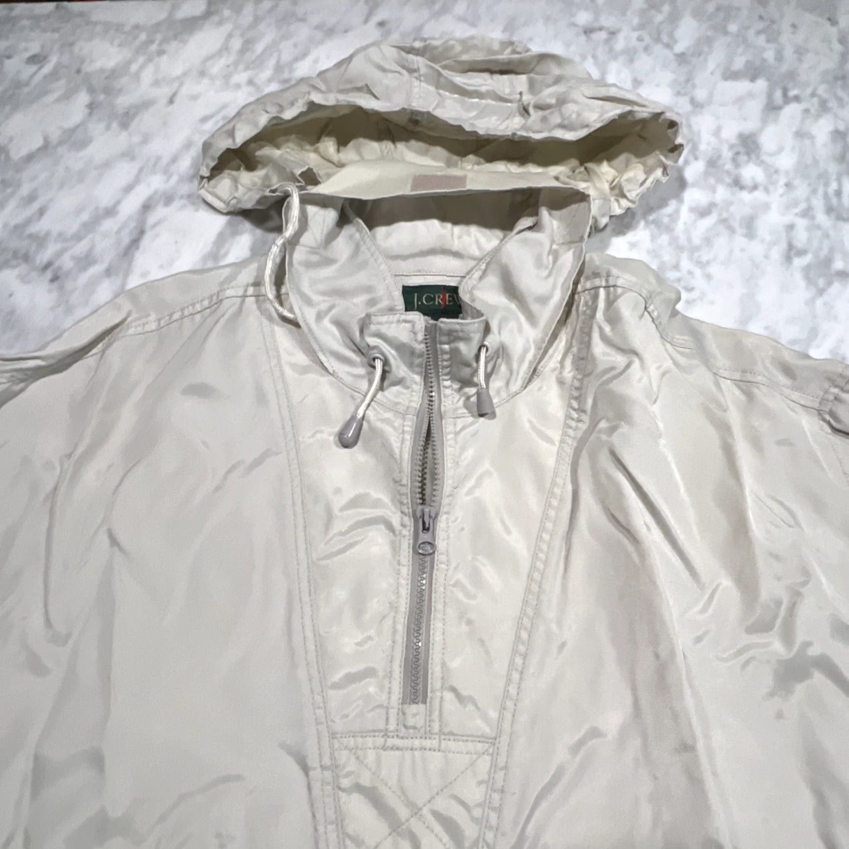 J.Crew Vintage J.Crew Anorak Hood Windbreaker Jacket Men XL Nylon Solid 90s Outdoor Sports Size US XL / EU 56 / 4 - 3 Thumbnail