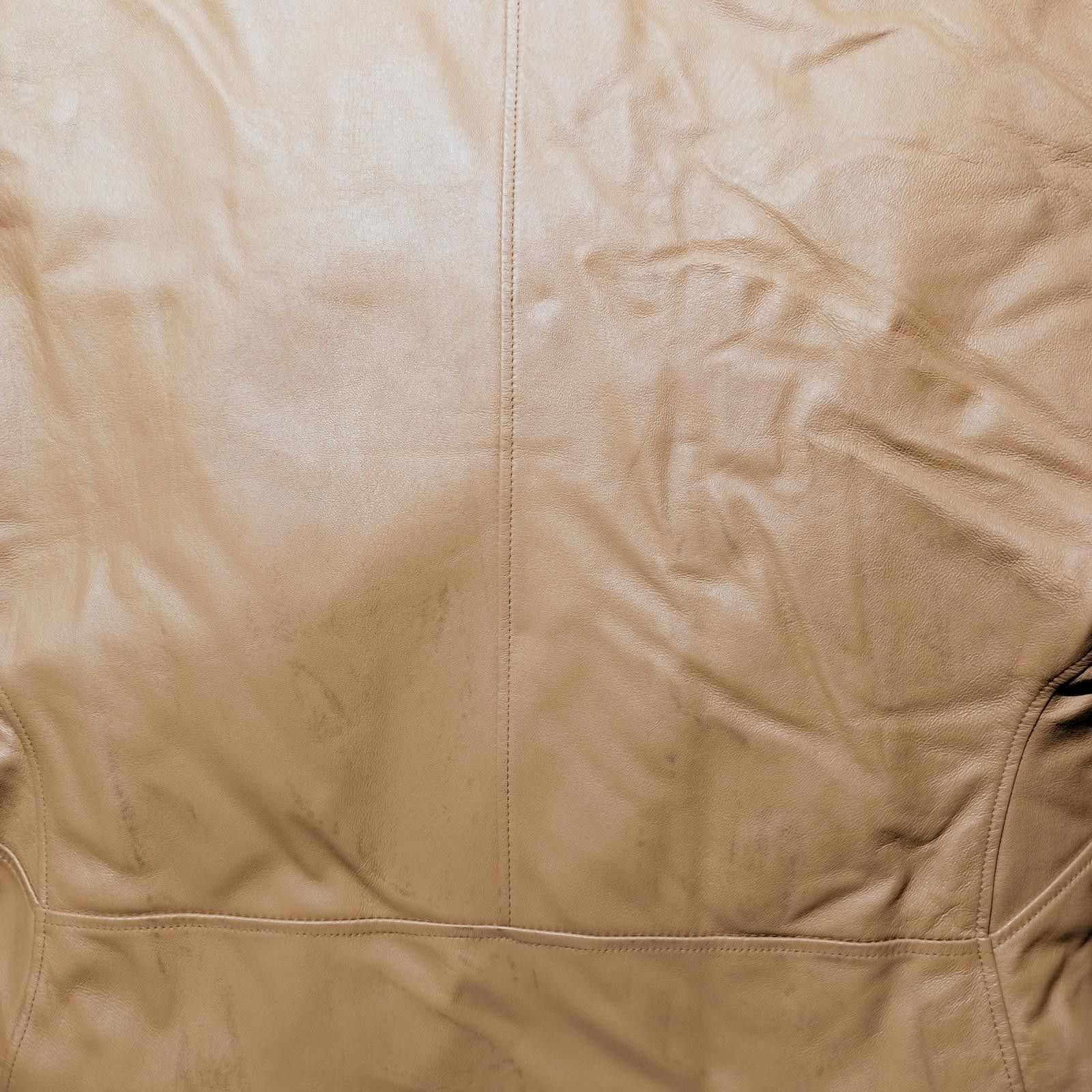 Other Dimension New York Men's Tan Leather Vintage Jacket Size M Size US M / EU 48-50 / 2 - 7 Thumbnail