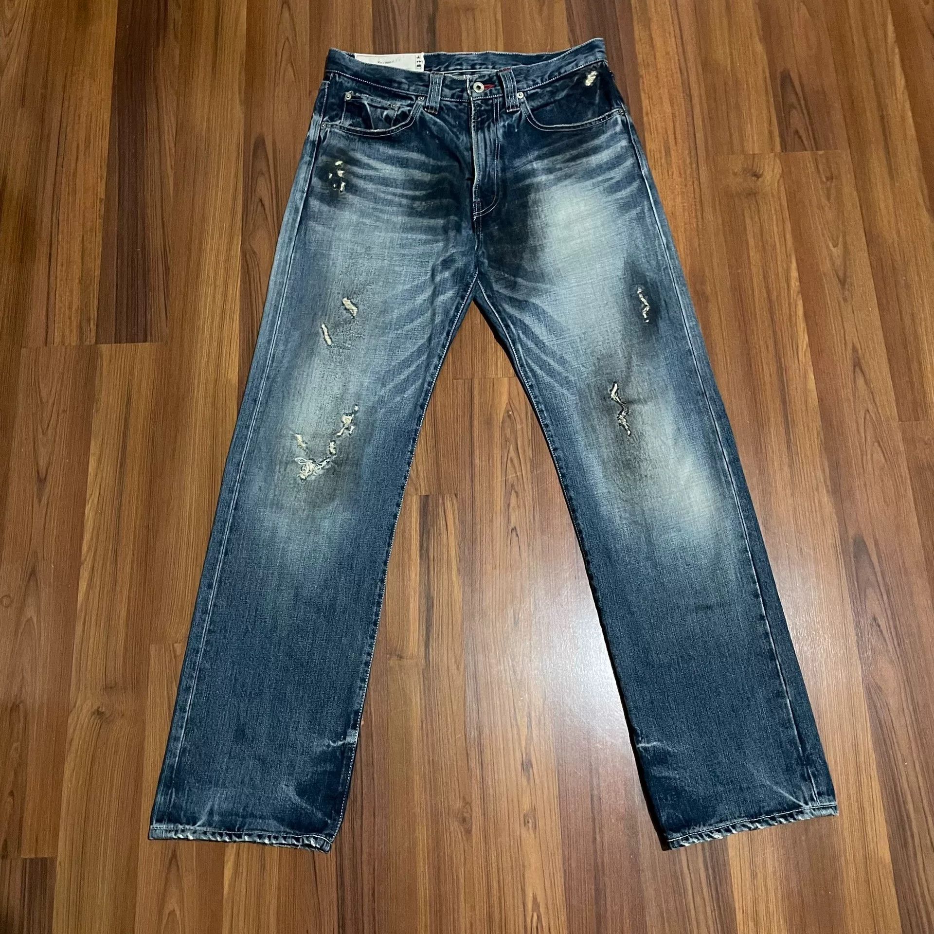 Other Japanese Washed Distressed Jeans Size 42" / US 20 - 1 Thumbnail