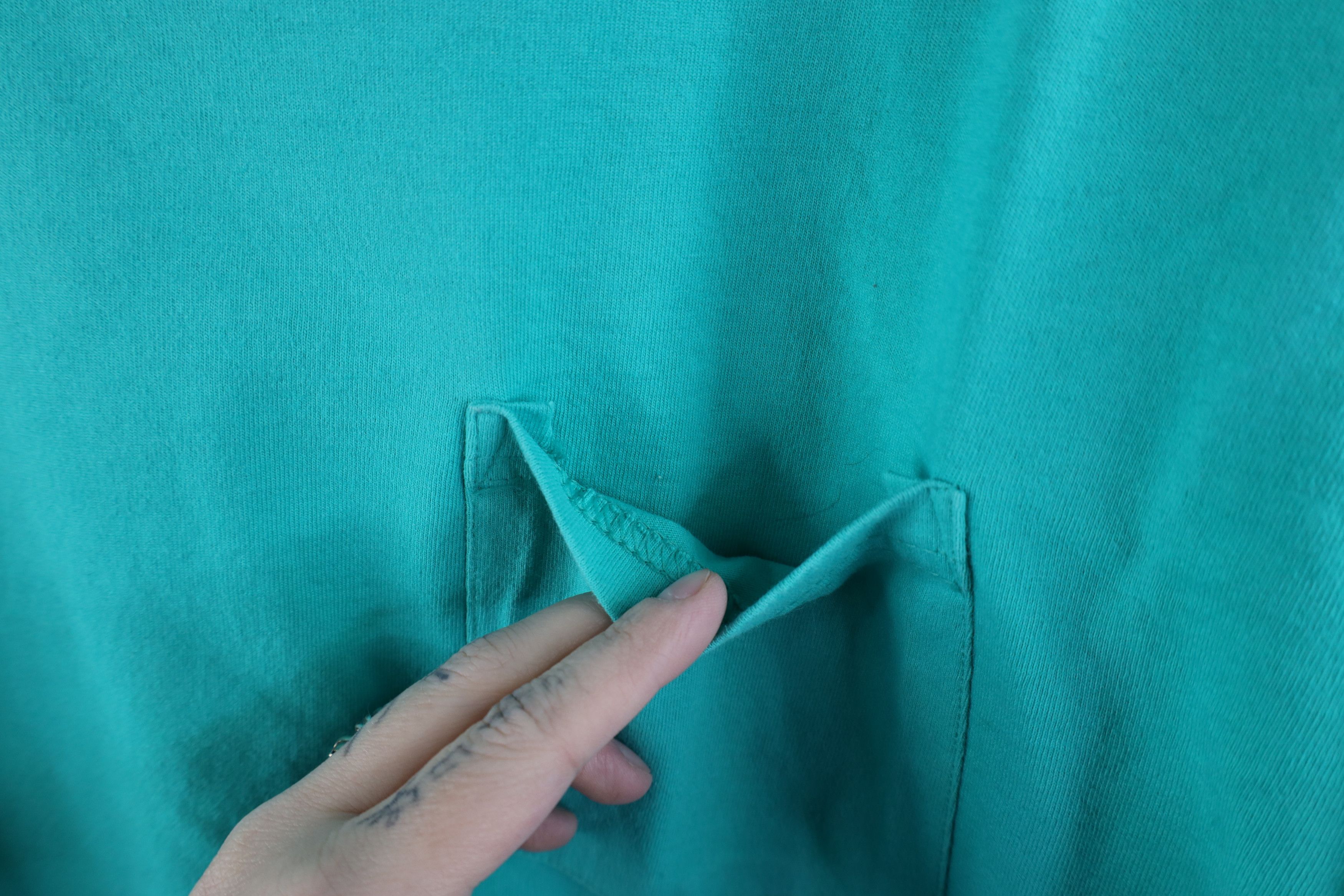 Russell Athletic × Vintage Vintage 90s Russell Athletic Heavyweight Cotton T-Shirt Teal Size US XL / EU 56 / 4 - 7 Thumbnail