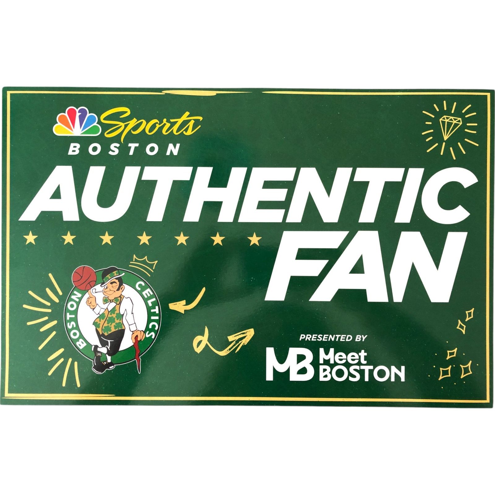 NBA Boston Celtics v San Antonio Spurs Authentic Fan Poster Size ONE SIZE - 6 Thumbnail