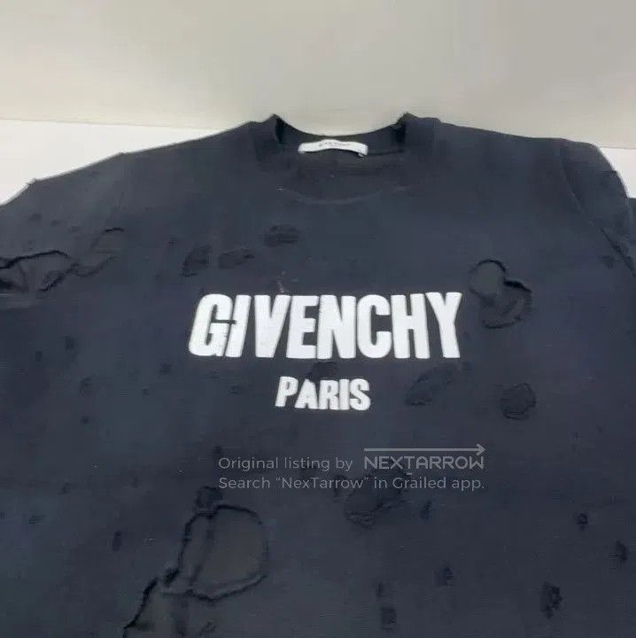 Givenchy Givenchy Paris Letter Print Hole Design Sweatshirt. Size US S / EU 44-46 / 1 - 7 Thumbnail