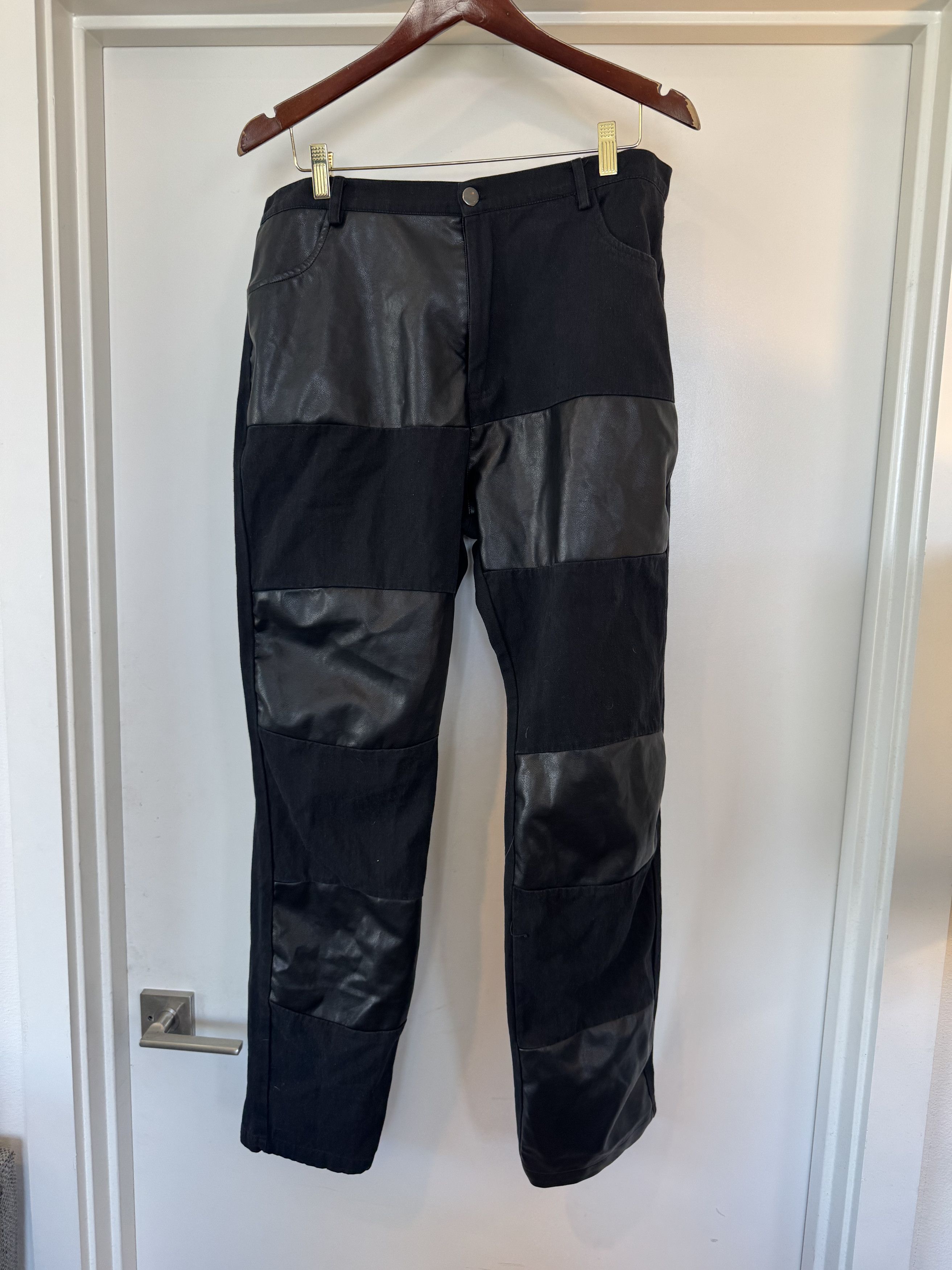 American Stitch Leather Patch Denim Pants Size US 36 / EU 52 - 1 Thumbnail