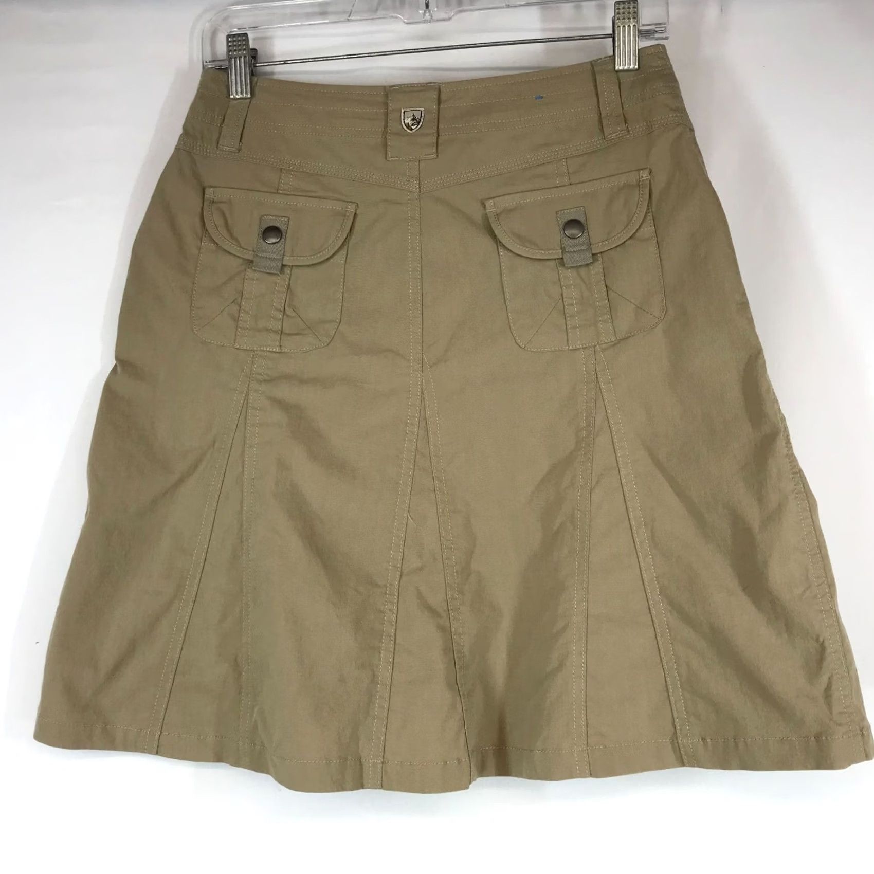 Vintage KUHL Brown Cotton Blend A-Line Skirt Womens 4 Size 27" / US 4 / IT 40 - 5 Thumbnail