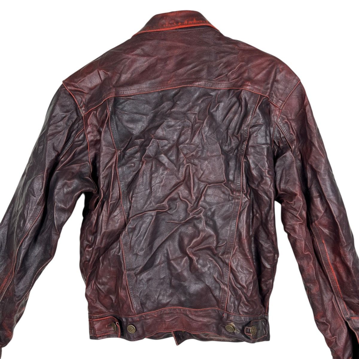 Schott 🔥 Vintage Schott Scartish Wrinkle Leather Jacket made In Usa Size US S / EU 44-46 / 1 - 2 Thumbnail