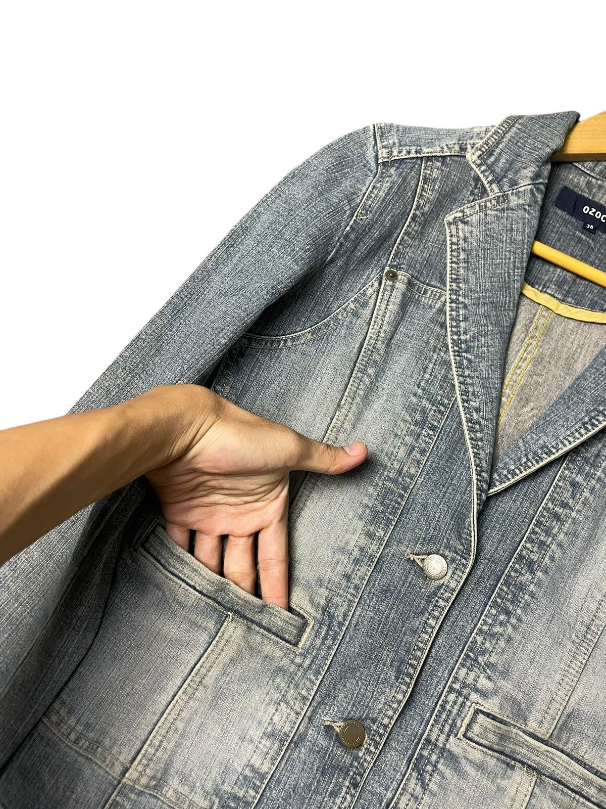 Japanese Brand × Vintage OZOC Japanese Brand Tailored Denim Jacket (84) Size US XXS / EU 40 - 6 Thumbnail