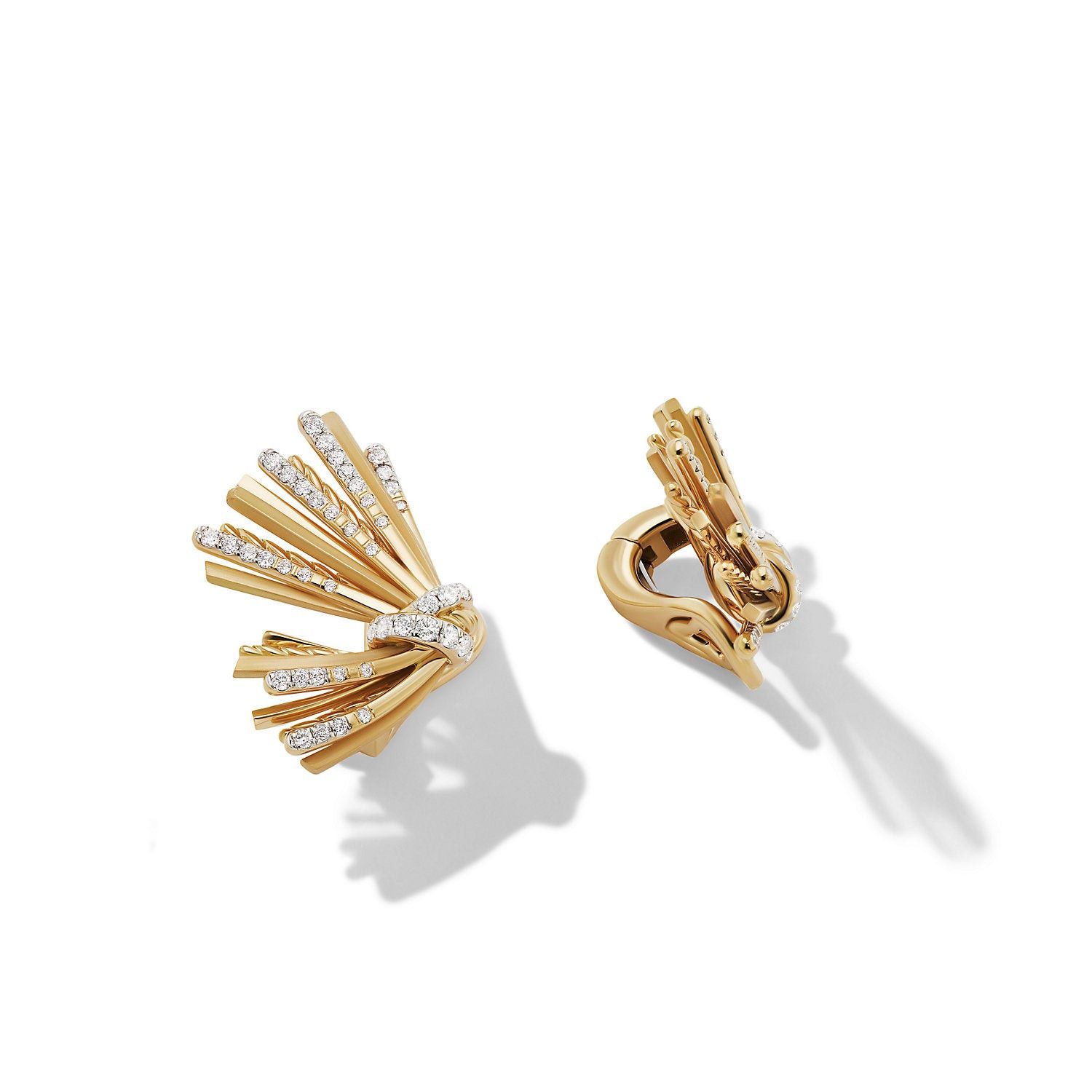 David Yurman o1w1db10525 E16850D Earrings in 18K Yellow Gold with Diamond Size ONE SIZE - 2 Thumbnail