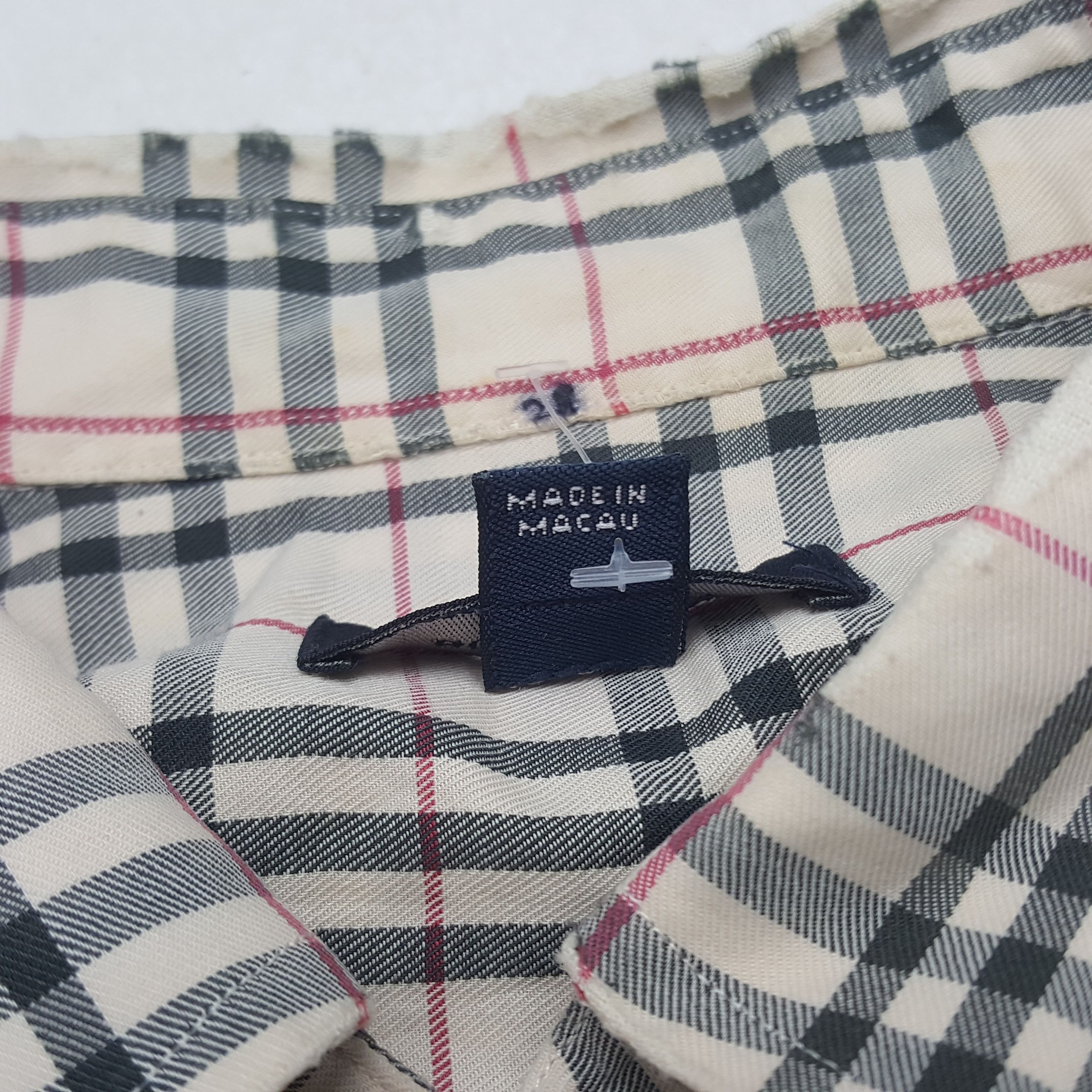 Burberry × Vintage Vintage Burberry London Nova Check Button Up Shirt Size US L / EU 52-54 / 3 - 5 Thumbnail