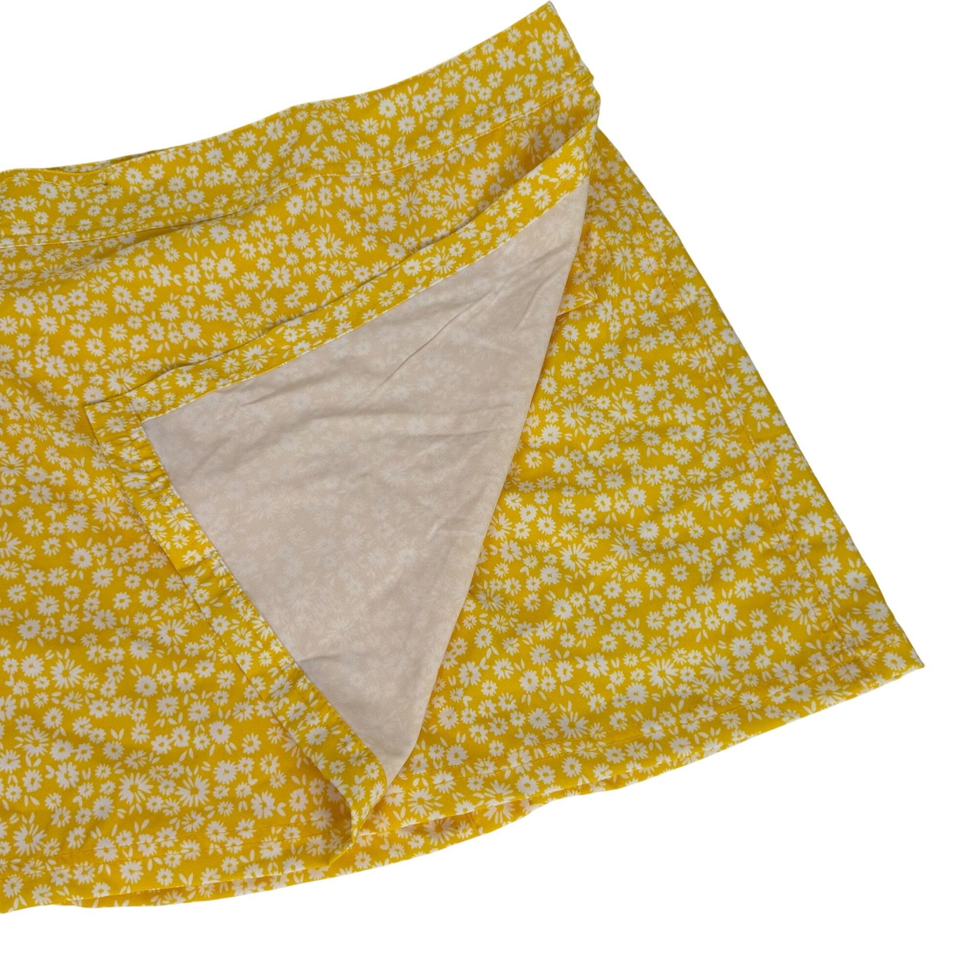 Other Rip Skirt Hawaii Women's Floral Wrap Skirt Size M Yellow Size 28" / US 6 / IT 42 - 2 Thumbnail
