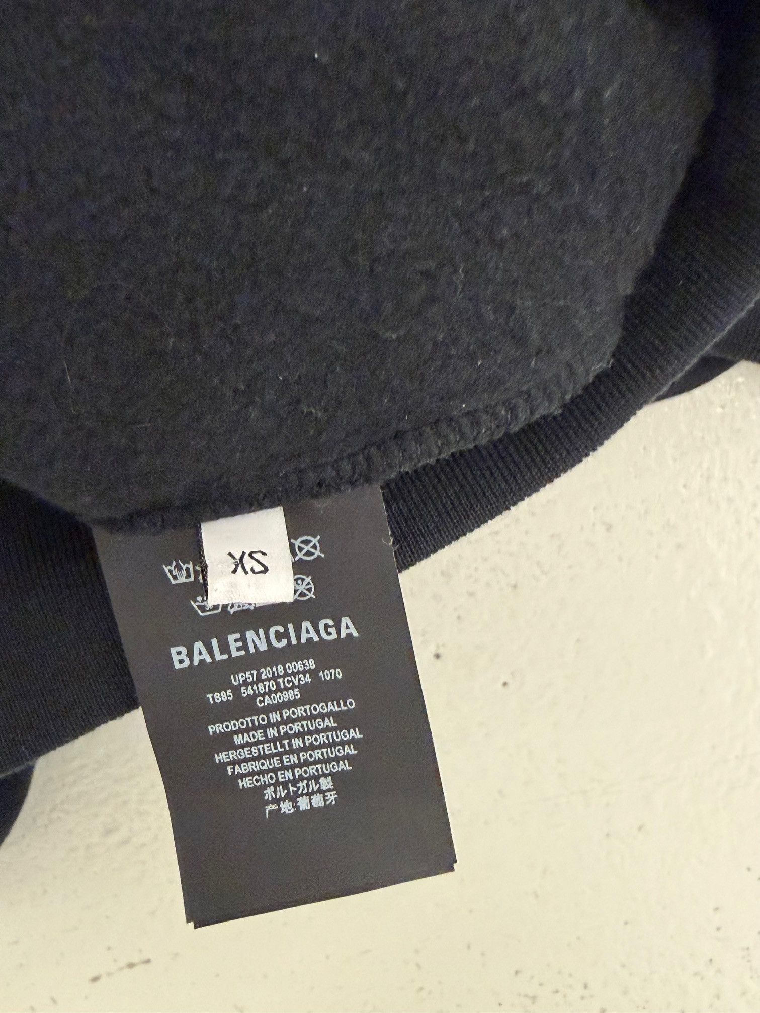 Balenciaga OG WFP FW 2018 Early Demna Black Oversized Hoodie Size US XS / EU 42 / 0 - 6 Thumbnail