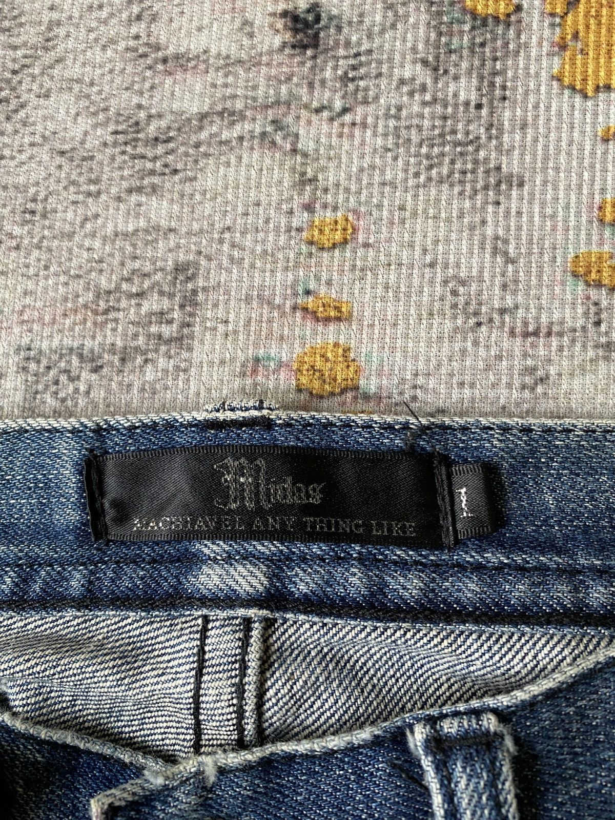Tornado Mart Midas Waxed Claw Mark Distressed Flare Design Denim Size US 30 / EU 46 - 22 Thumbnail