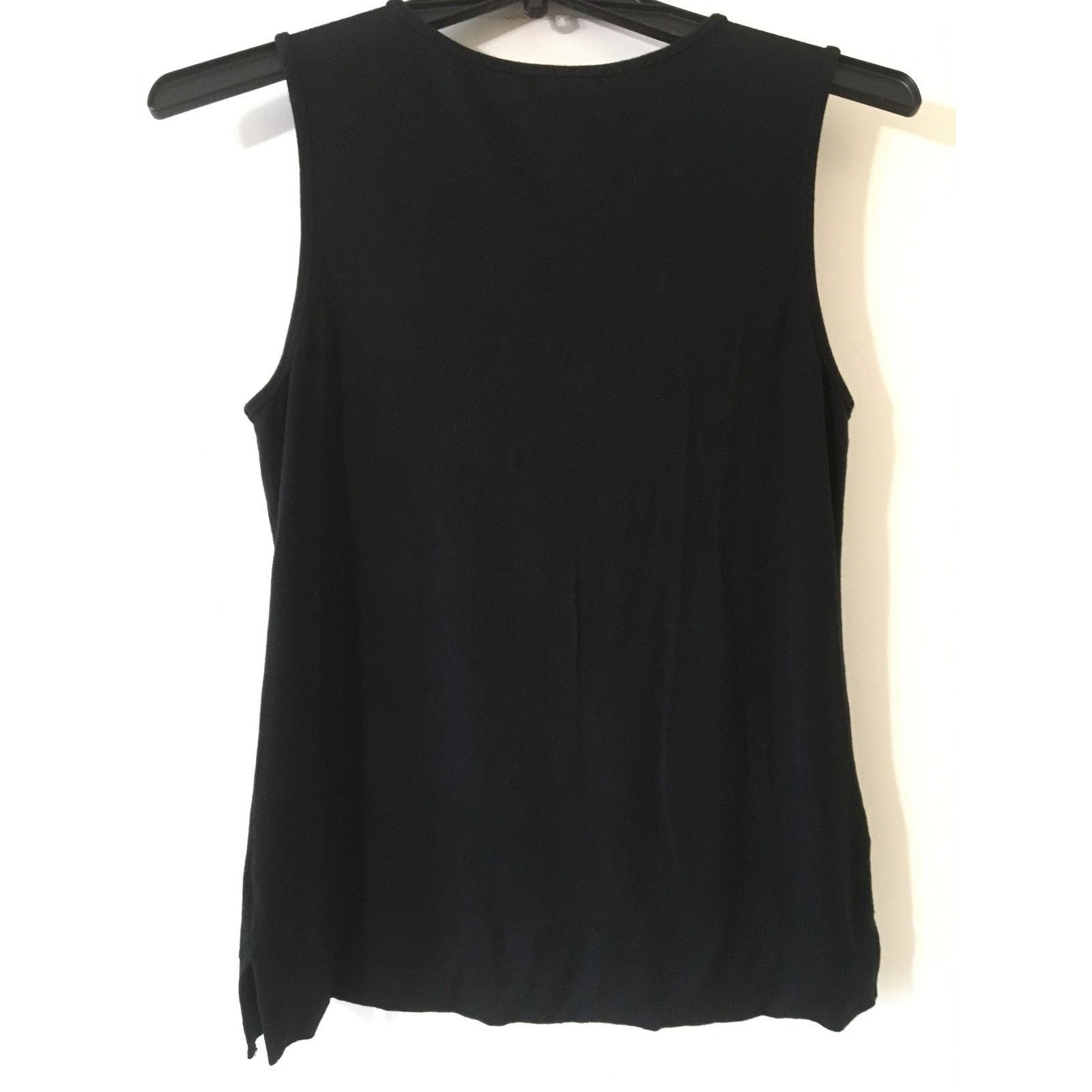 Saks Fifth Avenue Saks Fifth Avenue Real Clothes Large Black Sleeveless Top Size L / US 10 / IT 46 - 4 Thumbnail
