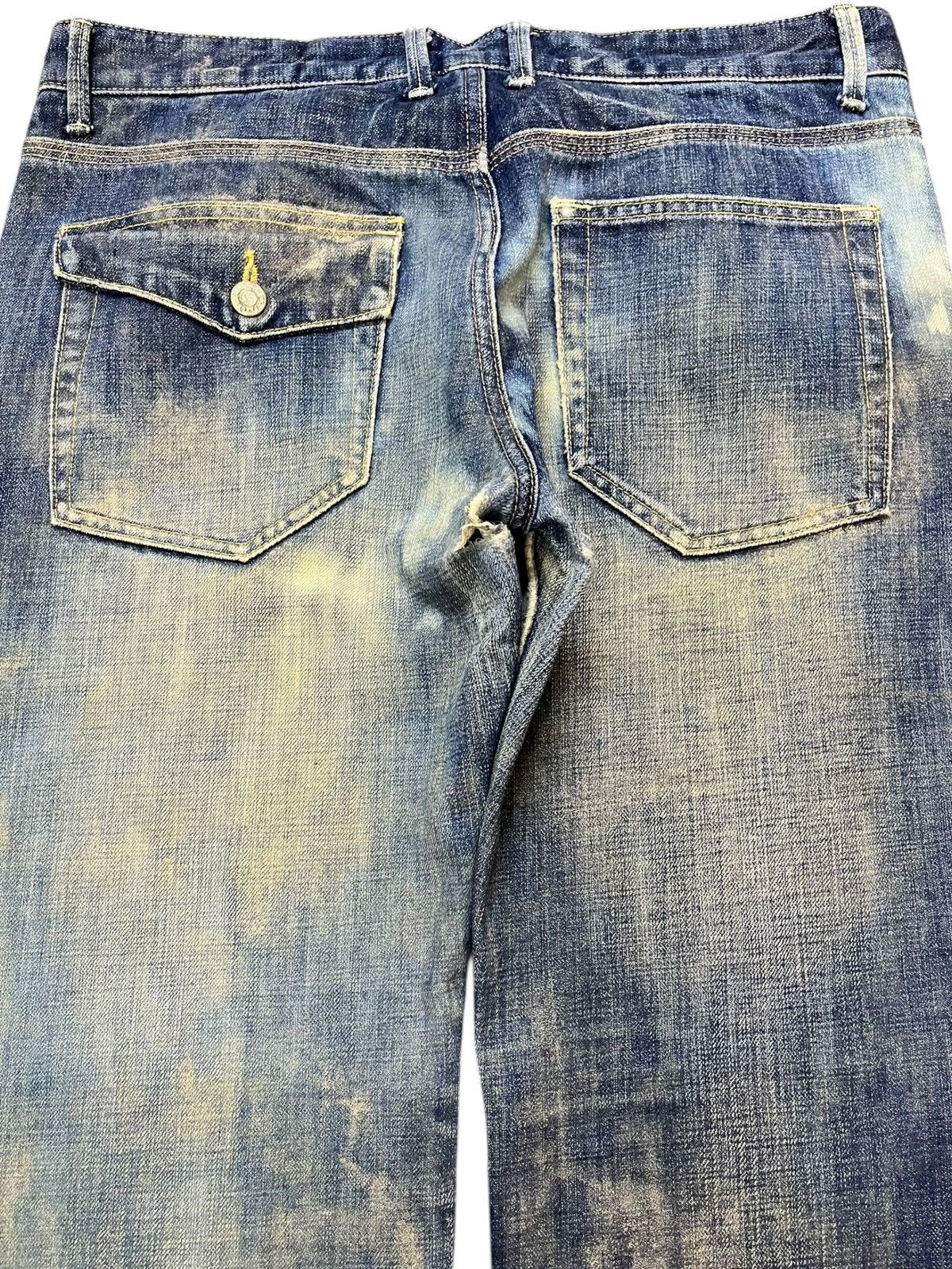 RAGEBLUE Vintage Rageblue Faded Mudwash Whiskers Denim Size US 33 - 7 Thumbnail