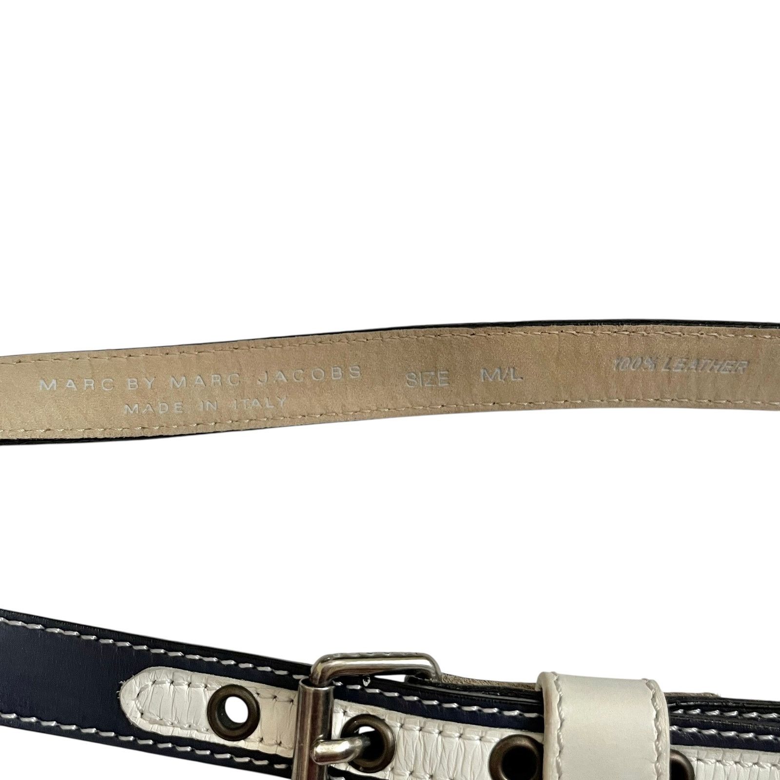 Marc by Marc Jacobs Marc by Marc Jacobs Fall 2008 Colorblock Leather Slim Belt Size ONE SIZE - 6 Thumbnail