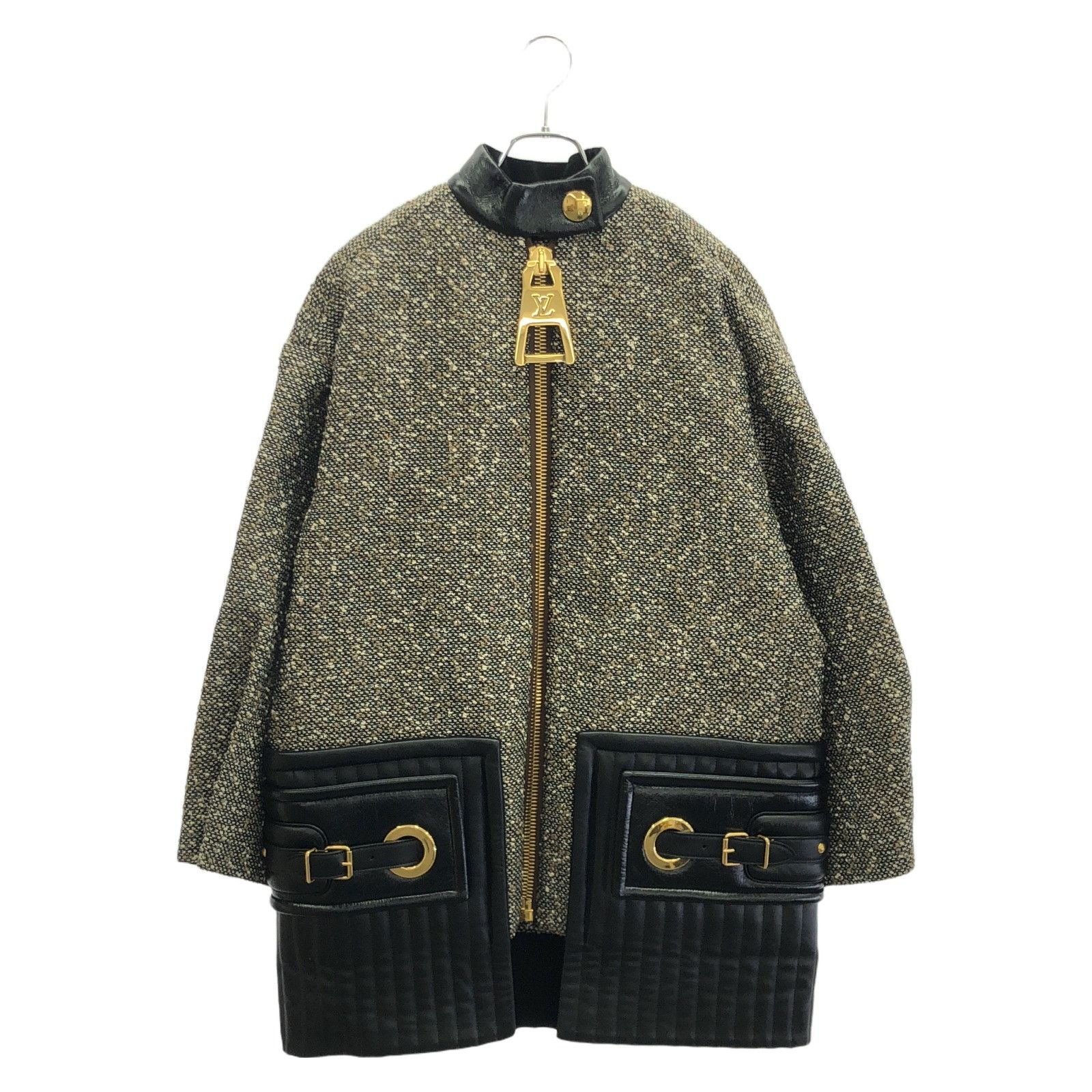 Louis Vuitton Louis Vuitton Louis Vuitton RW231B ZXF FOMA08 Wool Coat Leather Outerwear RW231B ZXF FOMA08 Size ONE SIZE - 1 Thumbnail