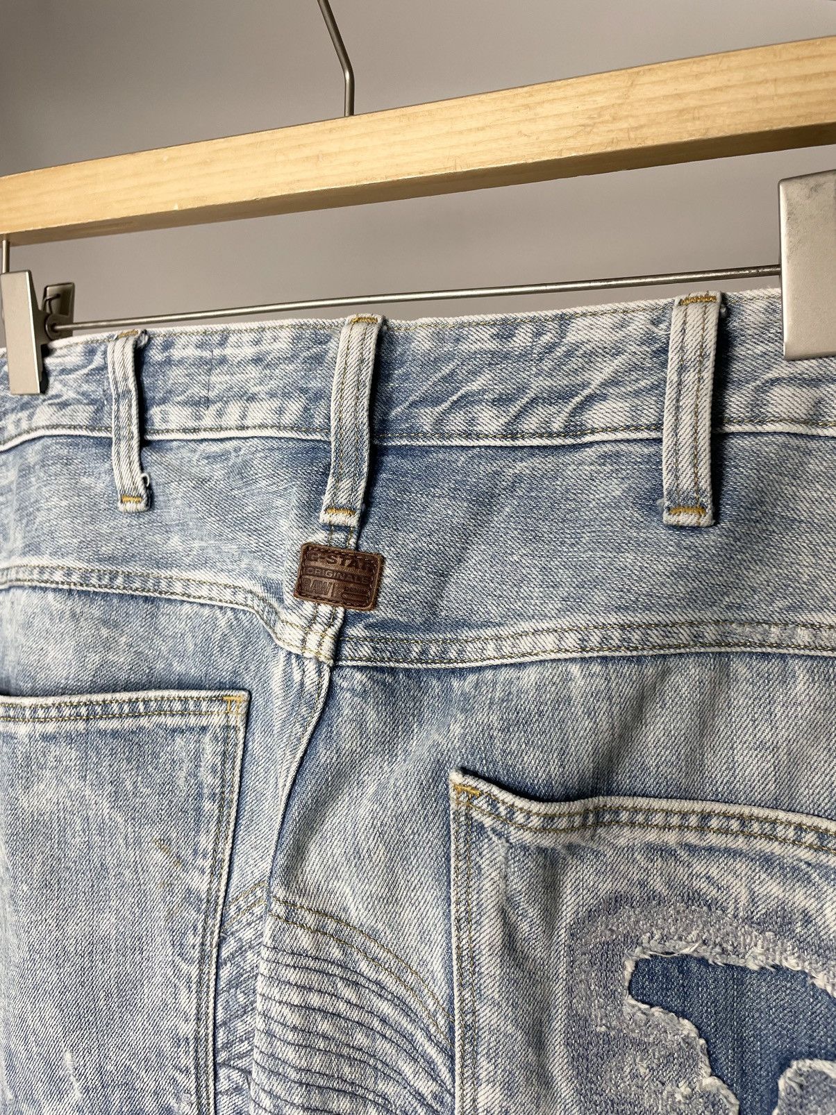 G-Star G-Star RAW 5620 3D Tapered Distressed Skinny Denim Jeans Size US 34 / EU 50 - 14 Thumbnail