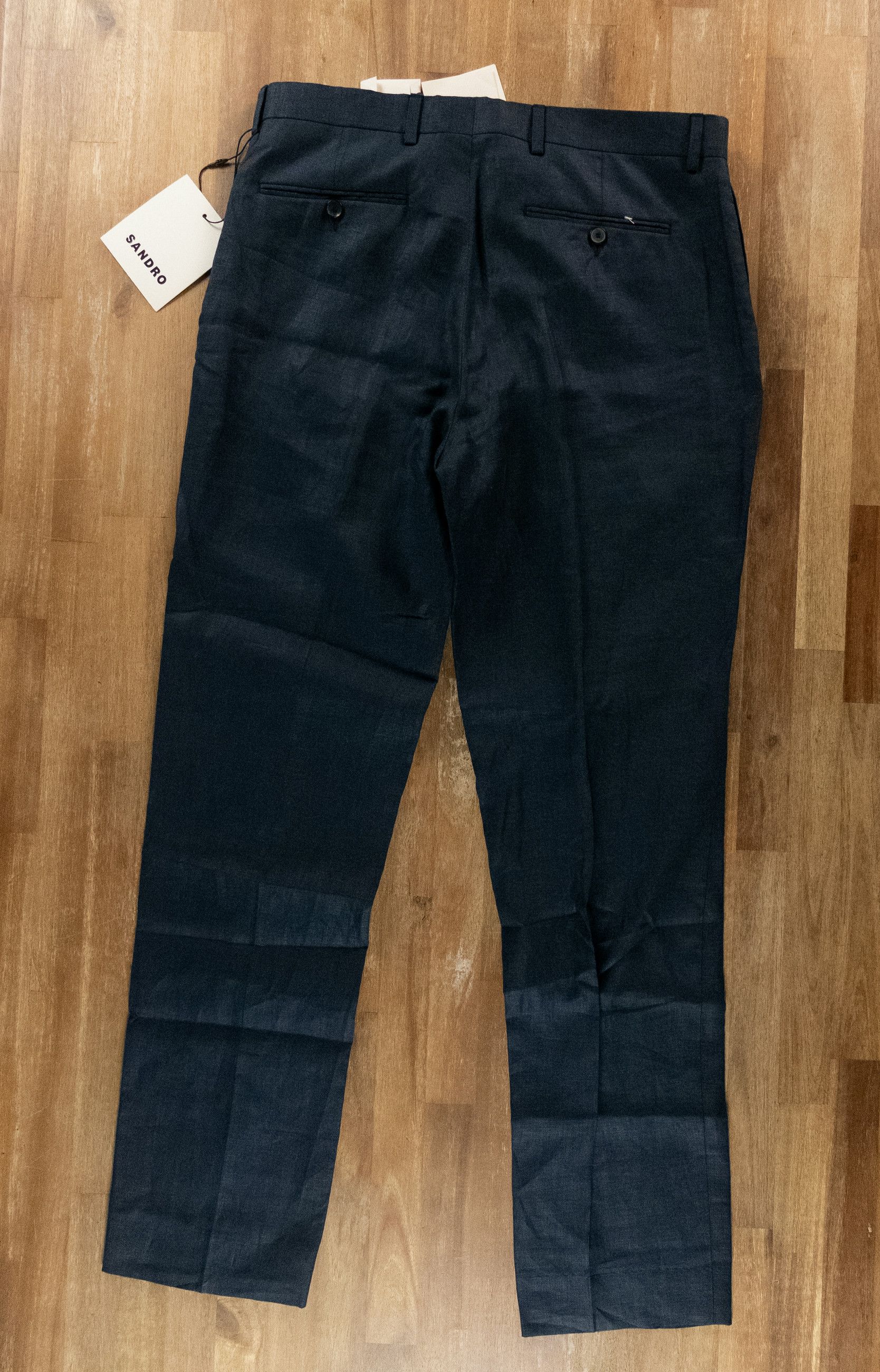 Sandro SANDRO Paris solid blue linen dress pants 42 Large Size US 34 / EU 50 - 10 Thumbnail