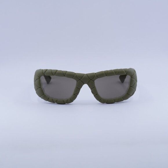 Bottega Veneta Bottega Veneta BV1303S 002 Sunglasses Olive Square Frame Size ONE SIZE - 4 Thumbnail