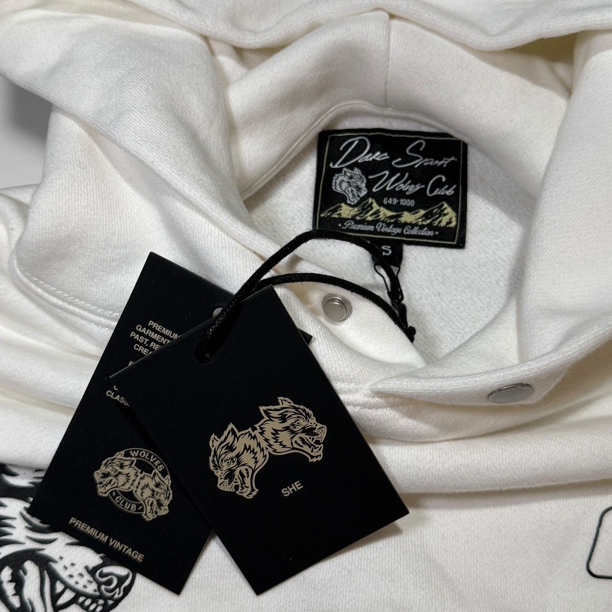 Darc Sport Darc Sport Wolves Club White Cropped Hoodie Size S / US 4 / IT 40 - 4 Thumbnail