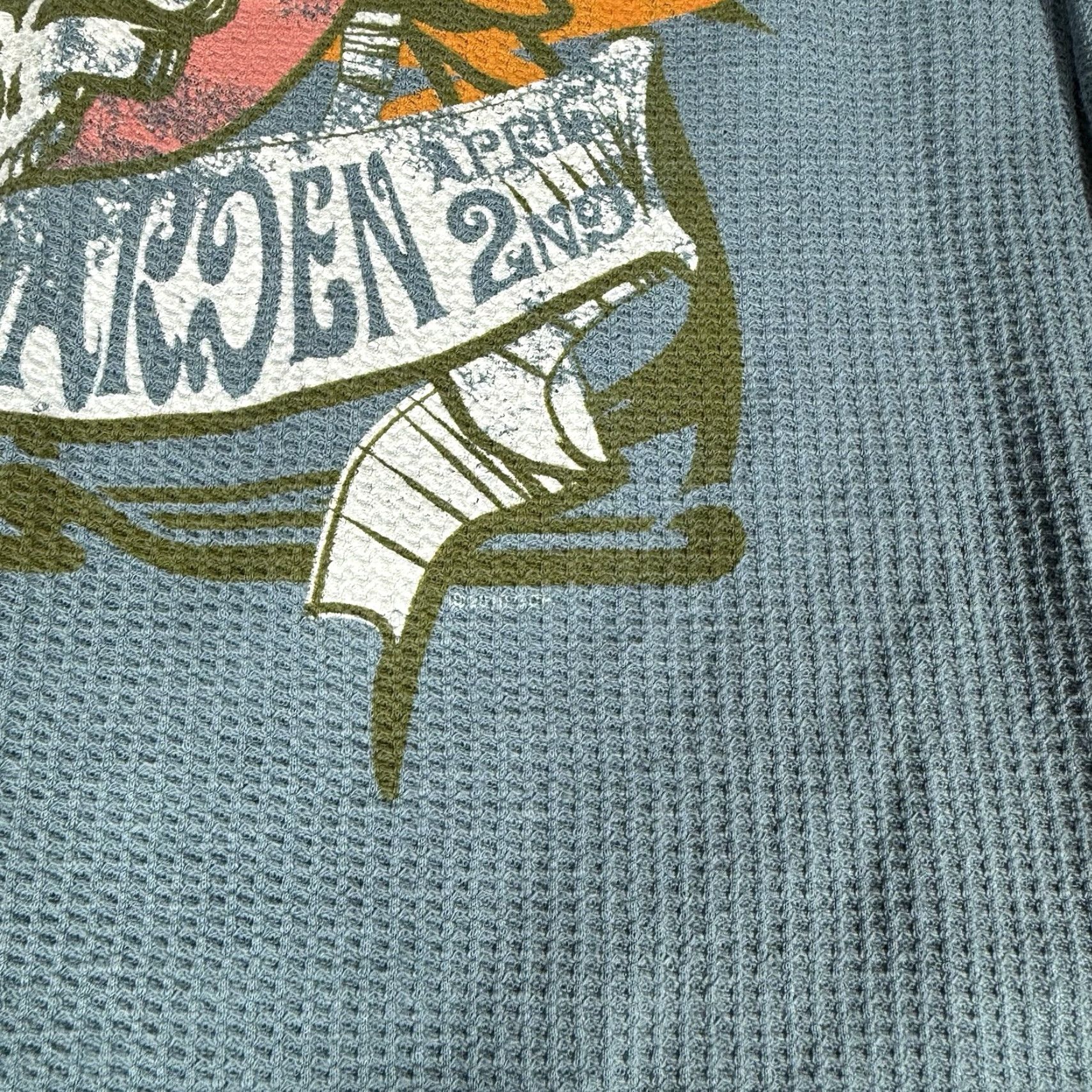Vintage Grateful Dead Thermal Waffle Knit T Shirt Mens 2XL (Fits L) Slim Tall Fit 2010 Size US L / EU 52-54 / 3 - 3 Thumbnail