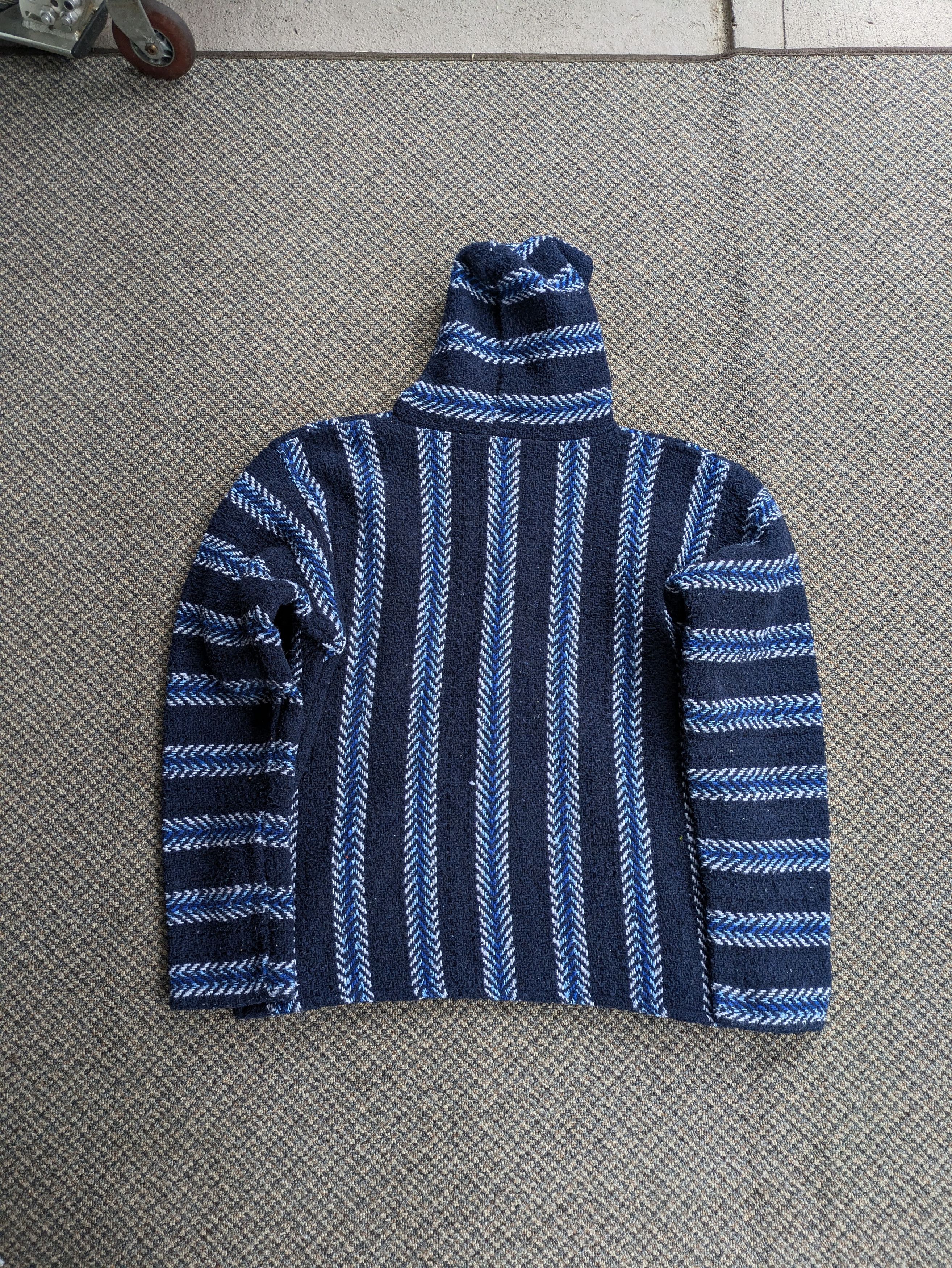 Ron Jon Surf Shop × Vintage Vintage 90s Ron Jon Striped Baja Drug Rug Stoner Hoodie Size US M / EU 48-50 / 2 - 6 Thumbnail