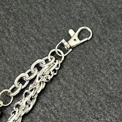 Jewelry Wakiko x azawa 3 layers Punk Long Metal Wallet Belt Chain Size ONE SIZE - 5 Thumbnail