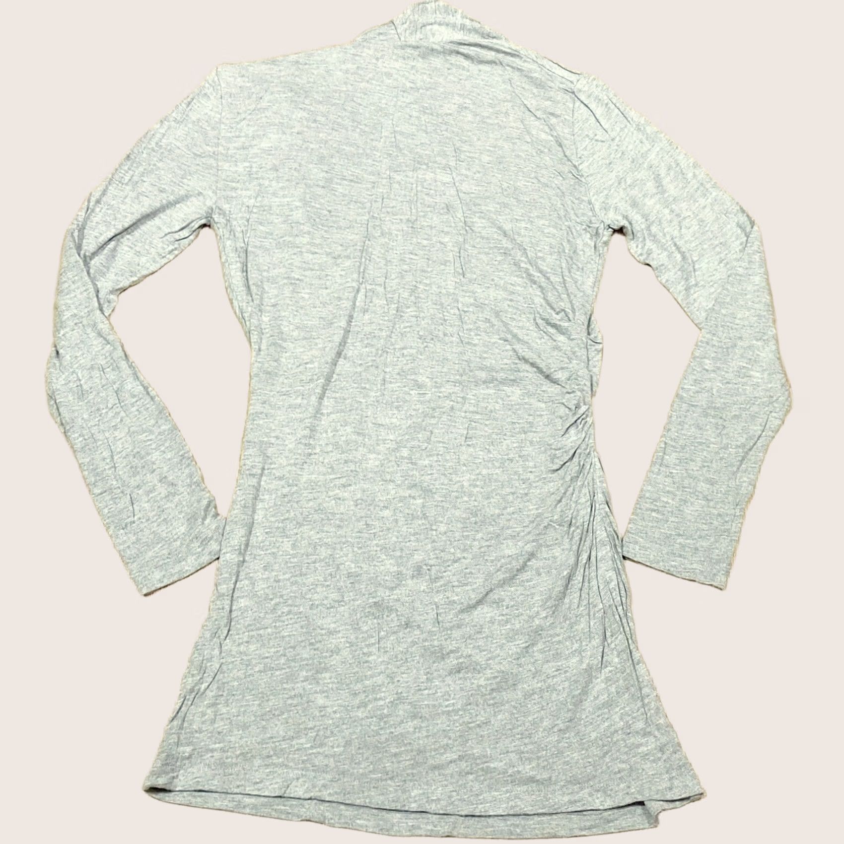 Vintage Me & Em Top Size S Grey Long Sleeve Ruched Side Women’s Pre Loved Pullover Size S / US 4 / IT 40 - 1 Thumbnail
