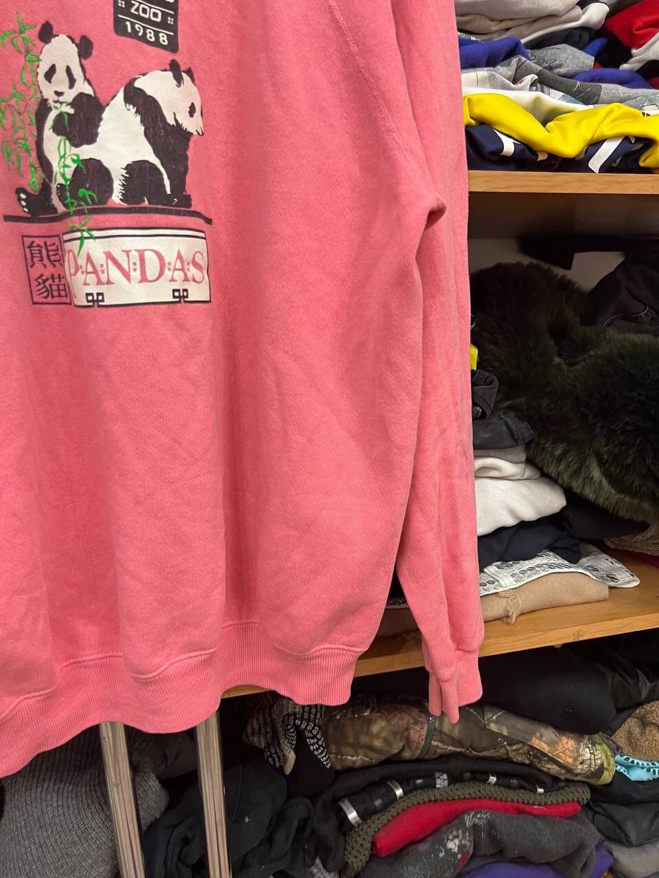 Vintage Crazy Vintage 90s Panda Sweatshirt Hanes Y2K Size US XL / EU 56 / 4 - 4 Thumbnail