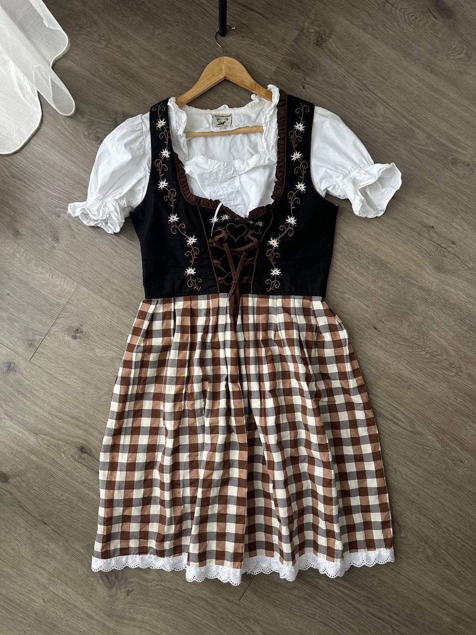 Japanese Brand × Vintage Vintage Alpenmarchen Dirndl Dress Oktoberfesttracht Bavarian Size M / US 6-8 / IT 42-44 - 13 Thumbnail