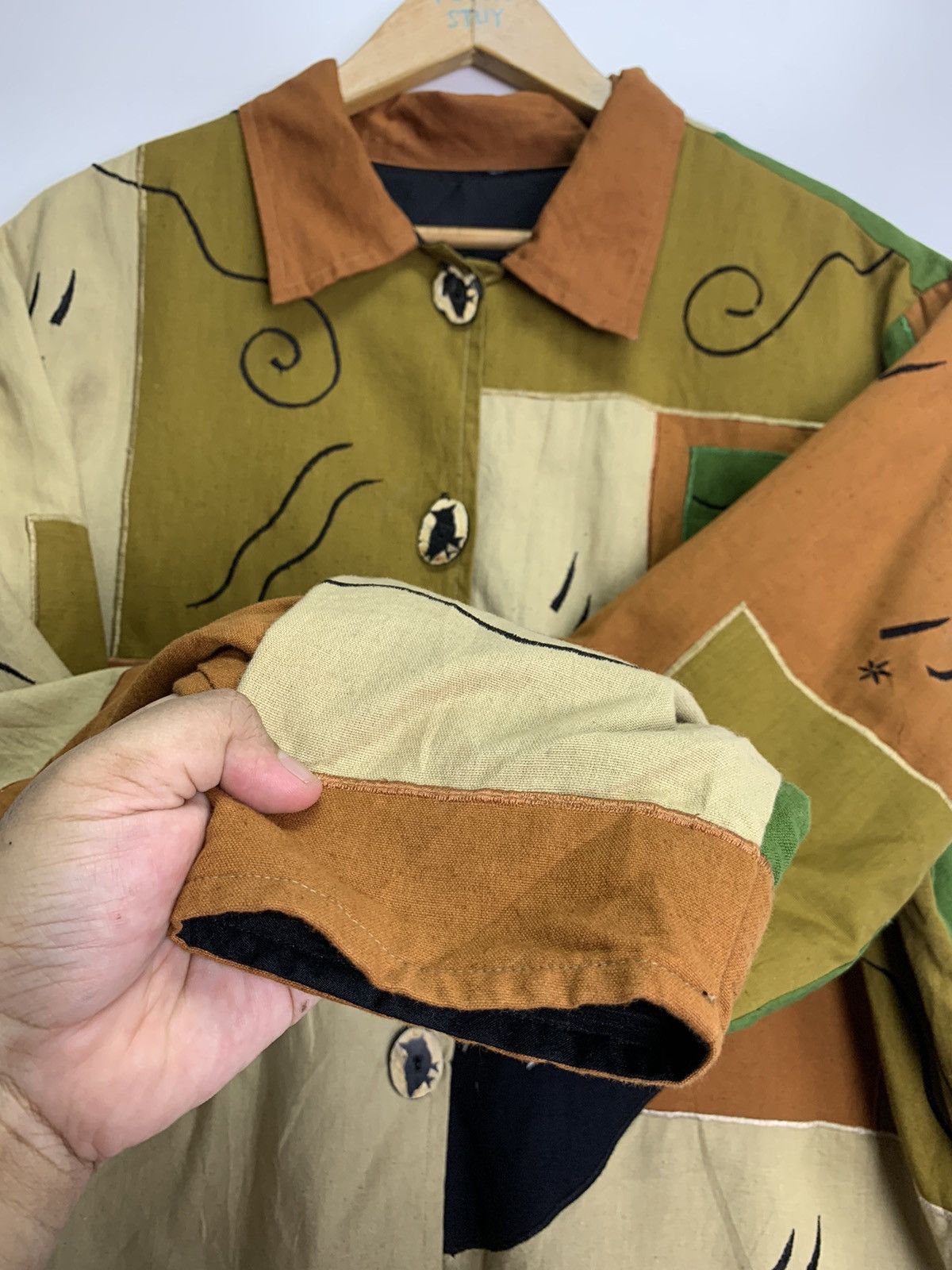 Japanese Brand × Vintage Vintage Japanese Block Buttons Up Size US L / EU 52-54 / 3 - 9 Thumbnail
