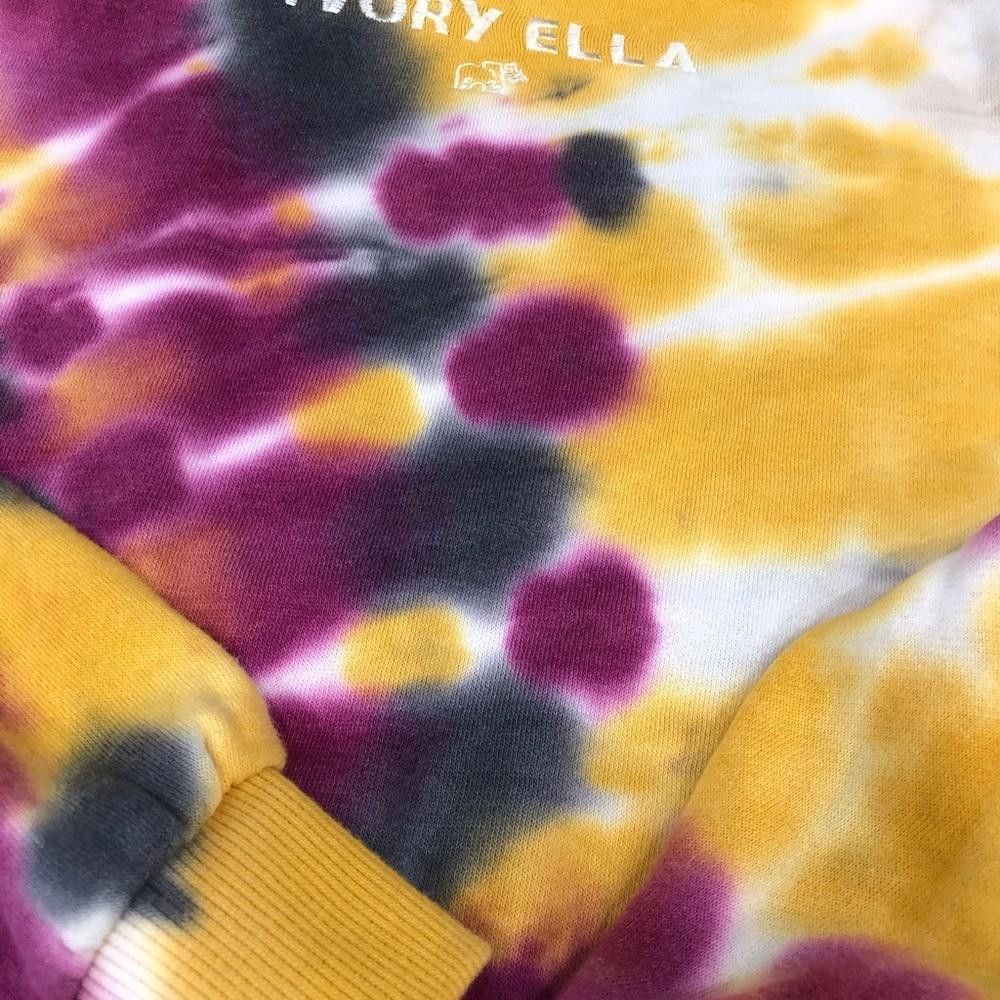 Designer Ivory Ella Tie-Dye Cropped Sweatshirt Size S / US 4 / IT 40 - 2 Thumbnail