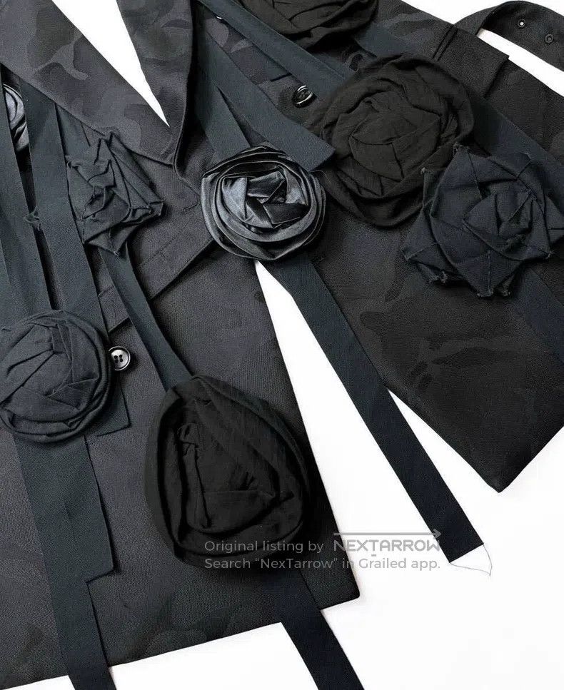 Comme des Garcons Comme des Garcons Black vintage rose design waistcoat Size S / US 4 / IT 40 - 5 Thumbnail