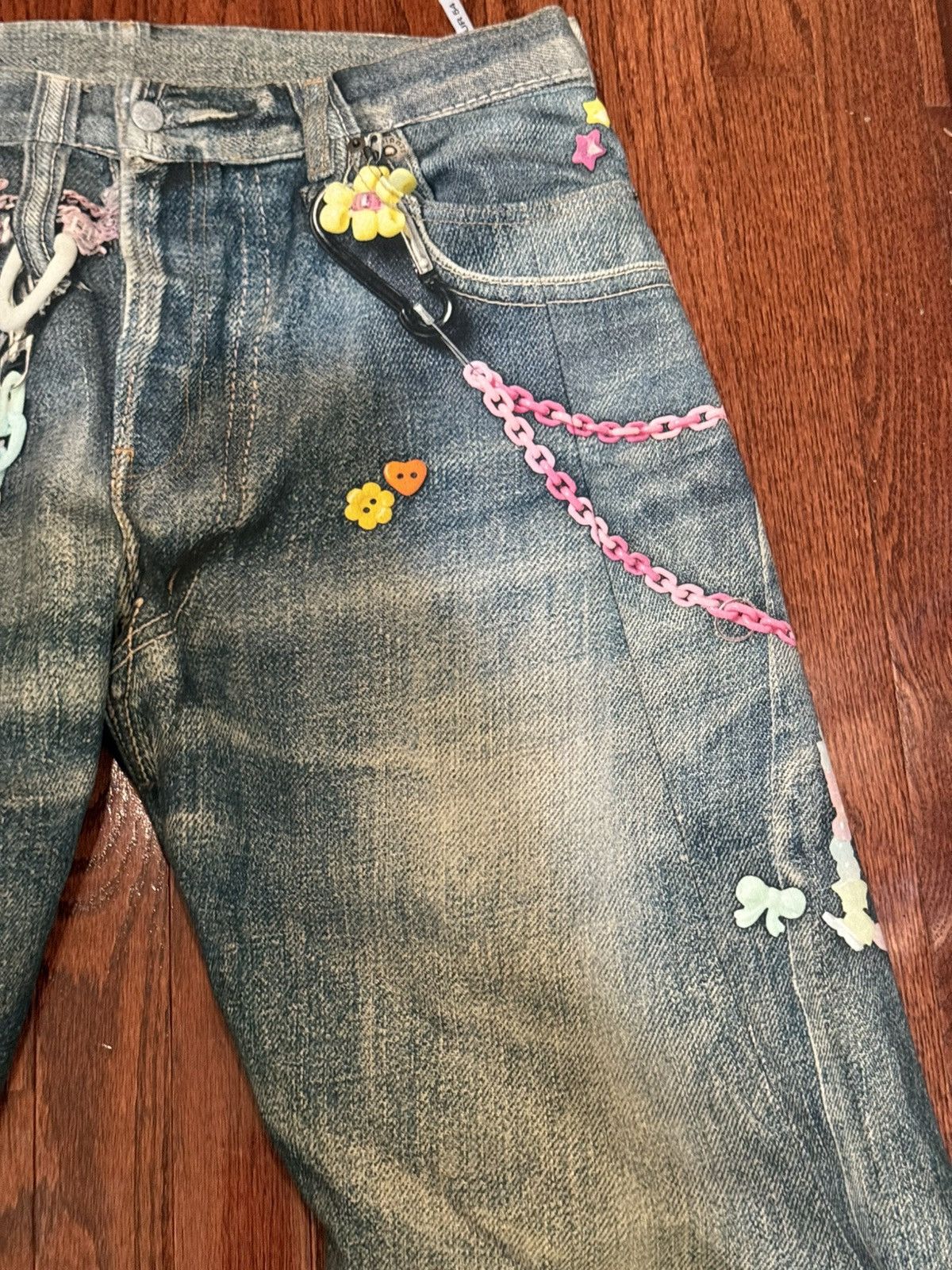 Acne Studios Acne Studio 2006 Trompe Kawaii Chain Jeans Size US 36 / EU 52 - 4 Thumbnail