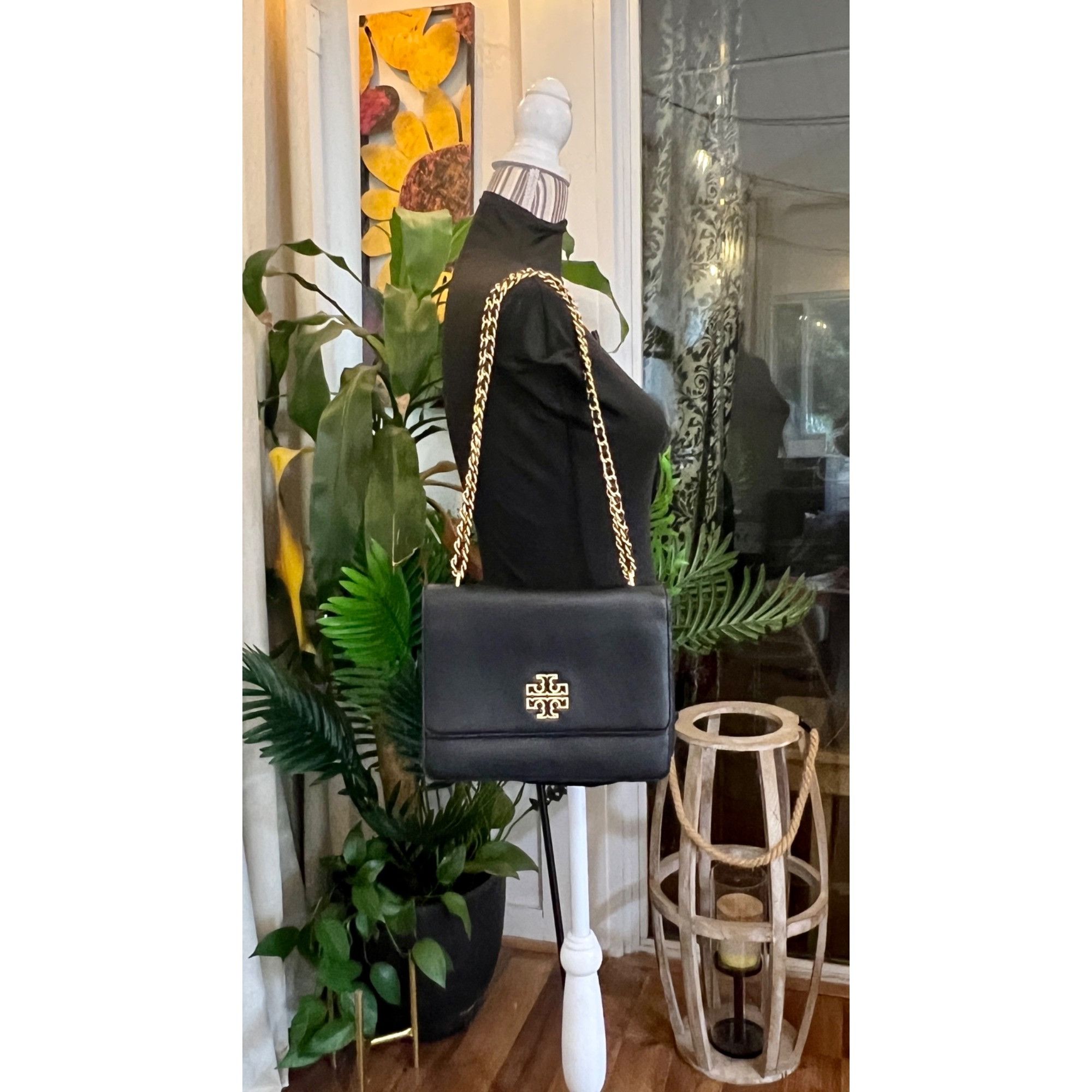 Tory Burch ✺✺ AUTHENTIC TORY BURCH BLACK BRITTEN HANDBAG ✺✺ Size ONE SIZE - 10 Thumbnail