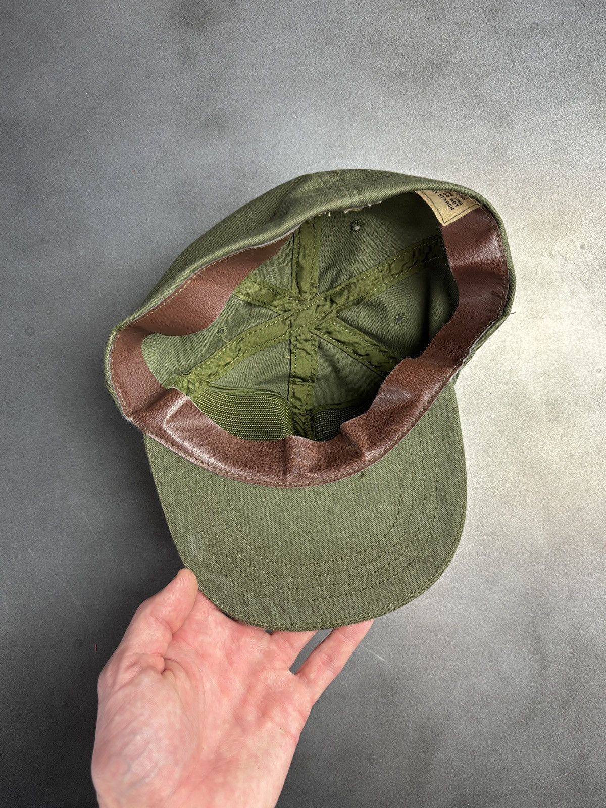 Vintage 1970s Vintage Army Hat Hot Weather Field Cap OG-107 Vietnam Size ONE SIZE - 4 Thumbnail
