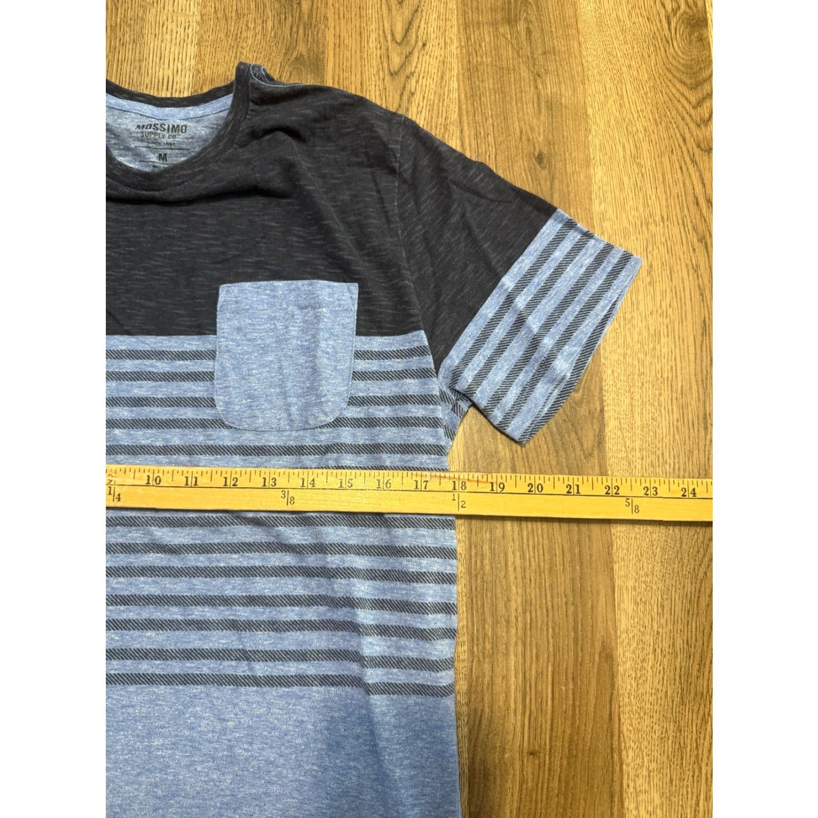 Mossimo Mossimo Shirt Men's Size Medium Blue Striped Short Sleeve Shirt Size US M / EU 48-50 / 2 - 6 Thumbnail