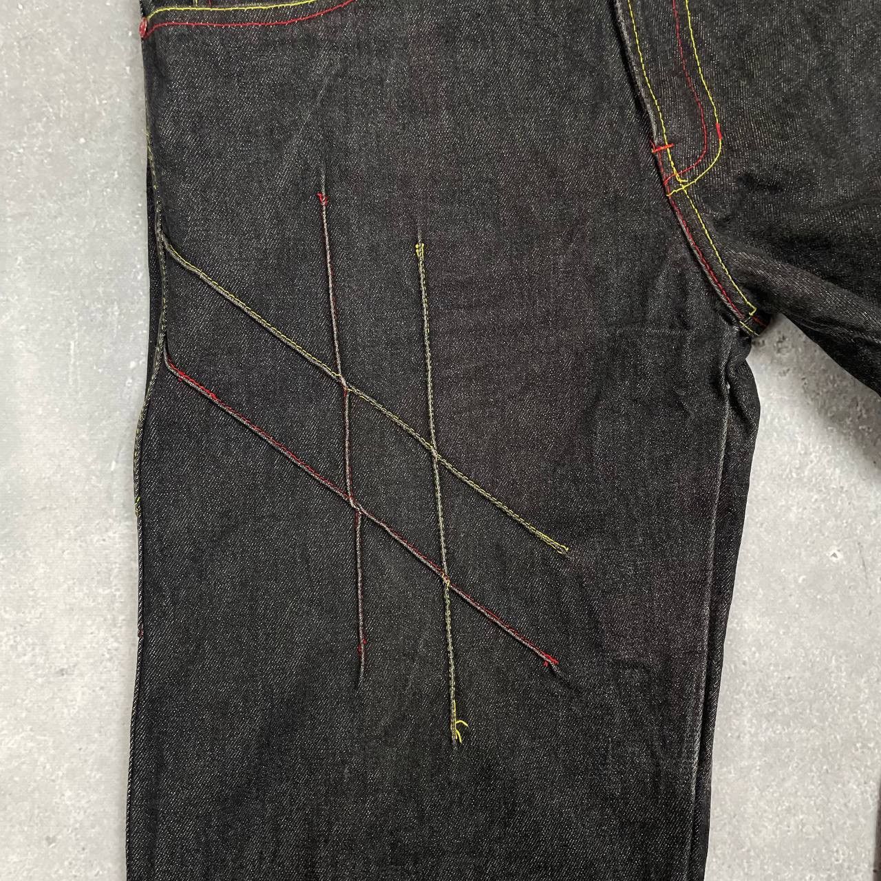 Japanese Brand × Vintage Vintage 2000s Raw Blue Rap Hip Hop Jeans Gray Size 34 Size US 34 / EU 50 - 17 Thumbnail
