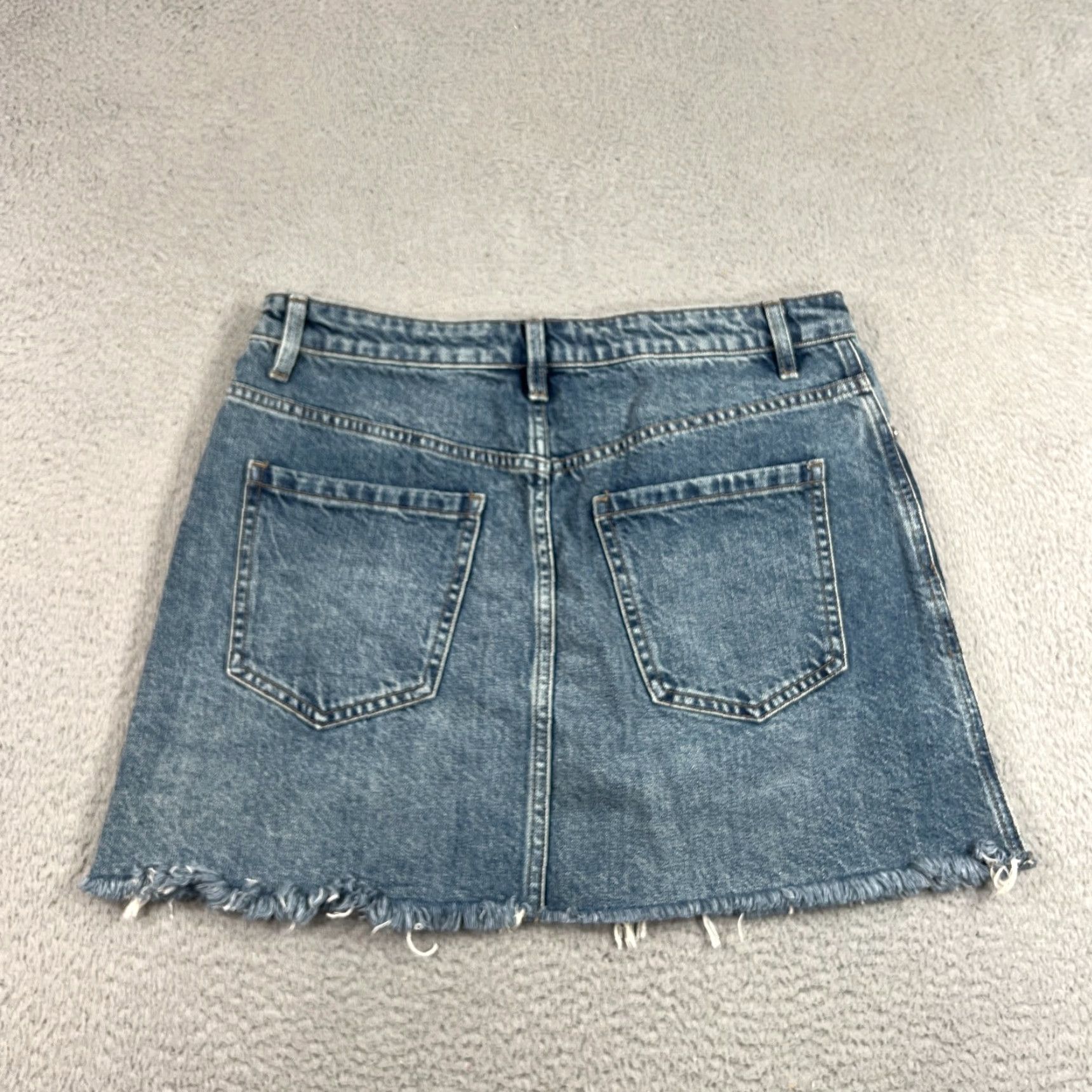 Vintage We The Free Black Denim Mini Skirt Size 30 Women's Casual Zip Pocket Size 30" / US 8 / IT 44 - 7 Thumbnail