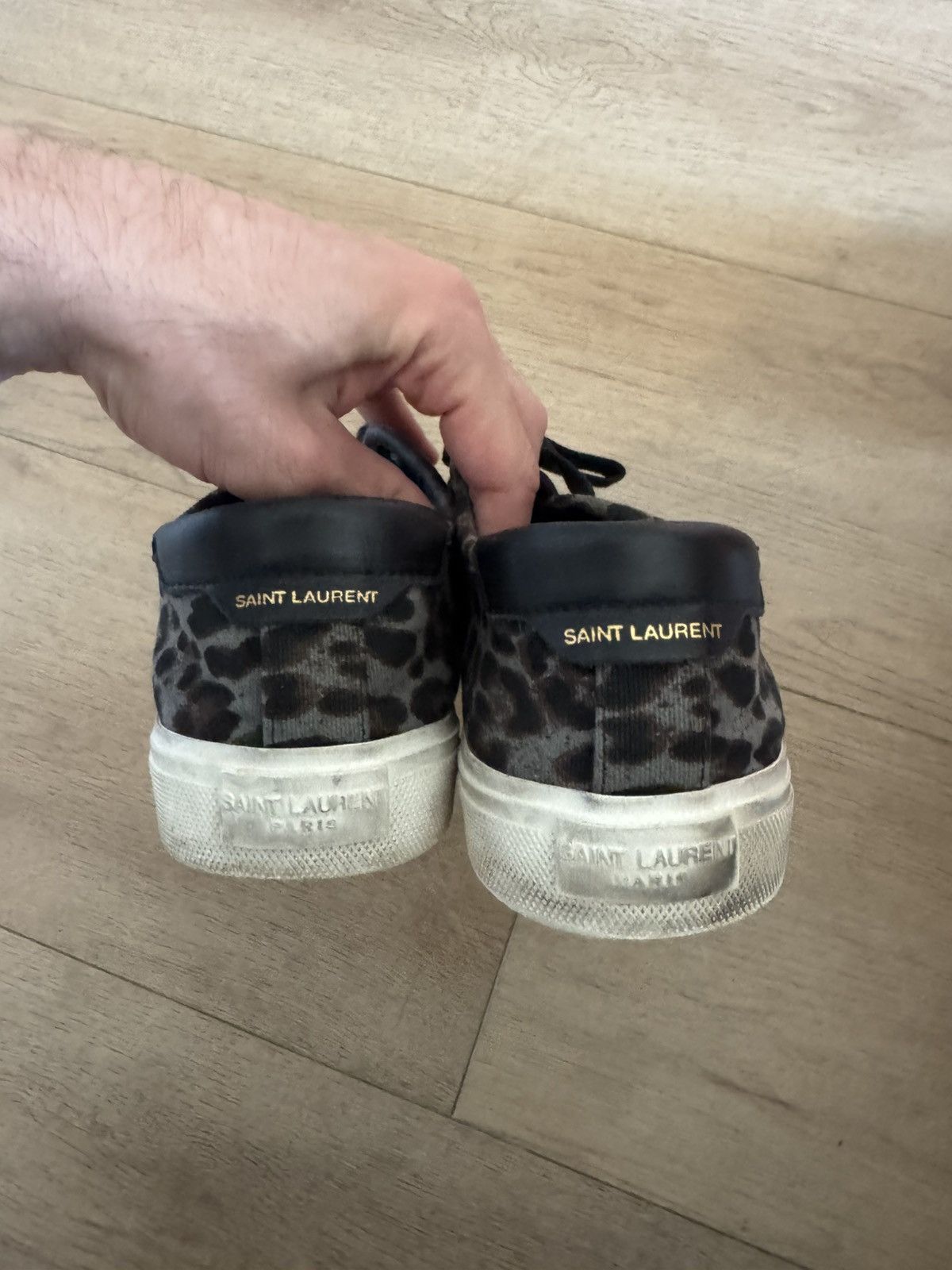 Saint Laurent Paris Malibu Leopard Skate Sneakers Low Size US 8 / EU 41 - 4 Thumbnail
